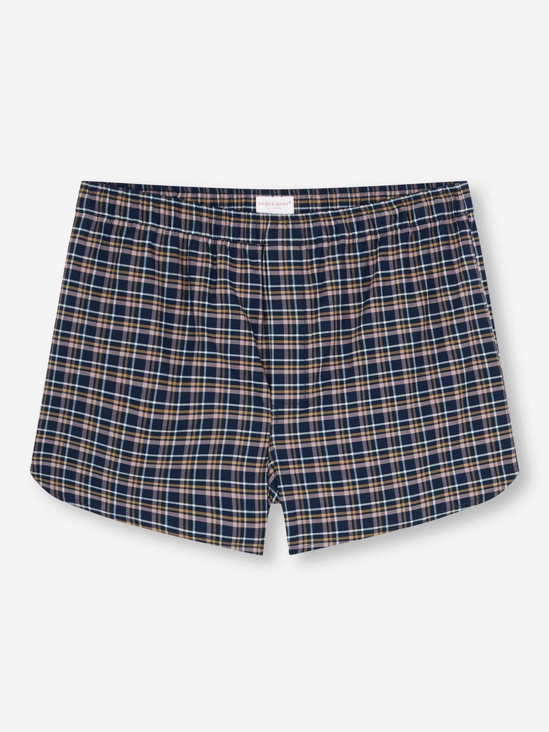 Men's Modern Fit Boxers Barker 37 Cotton Navy - 1