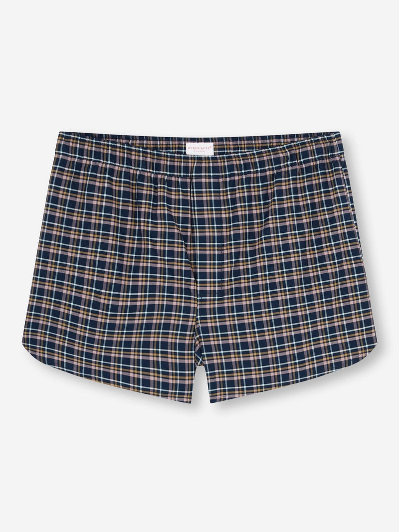 Men's Modern Fit Boxers Barker 37 Cotton Navy 1