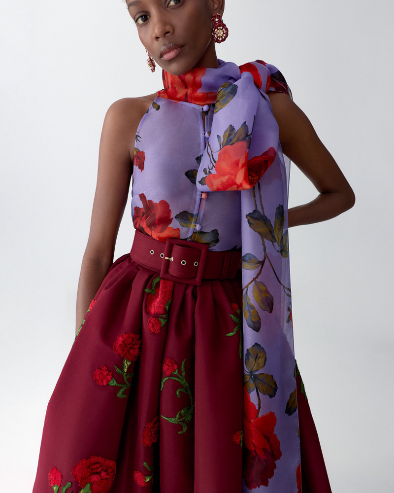 CAROLINA HERRERA Silk Faille Icon Belt outlook