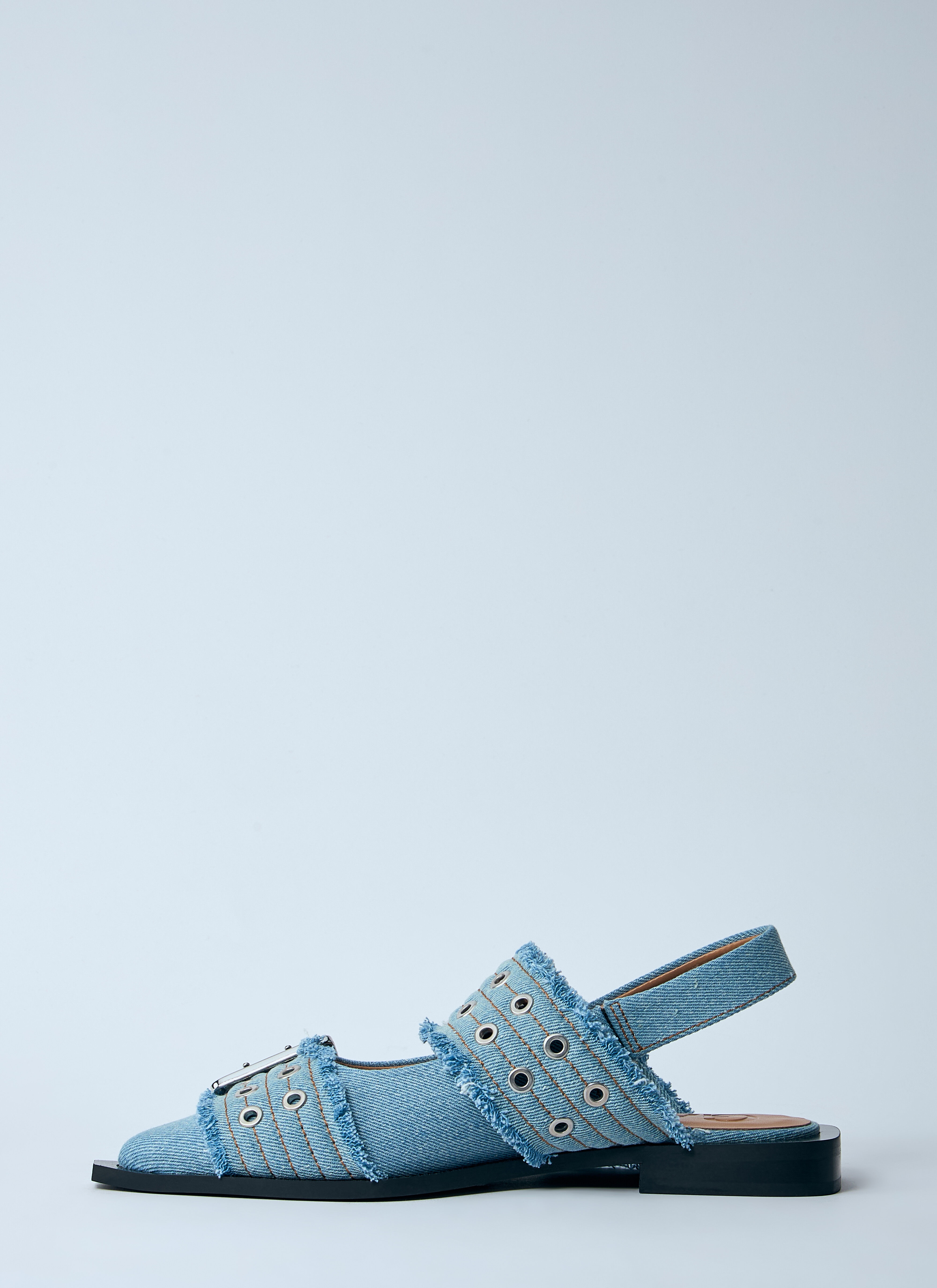 Feminine Buckle Ballerina Flats - 3