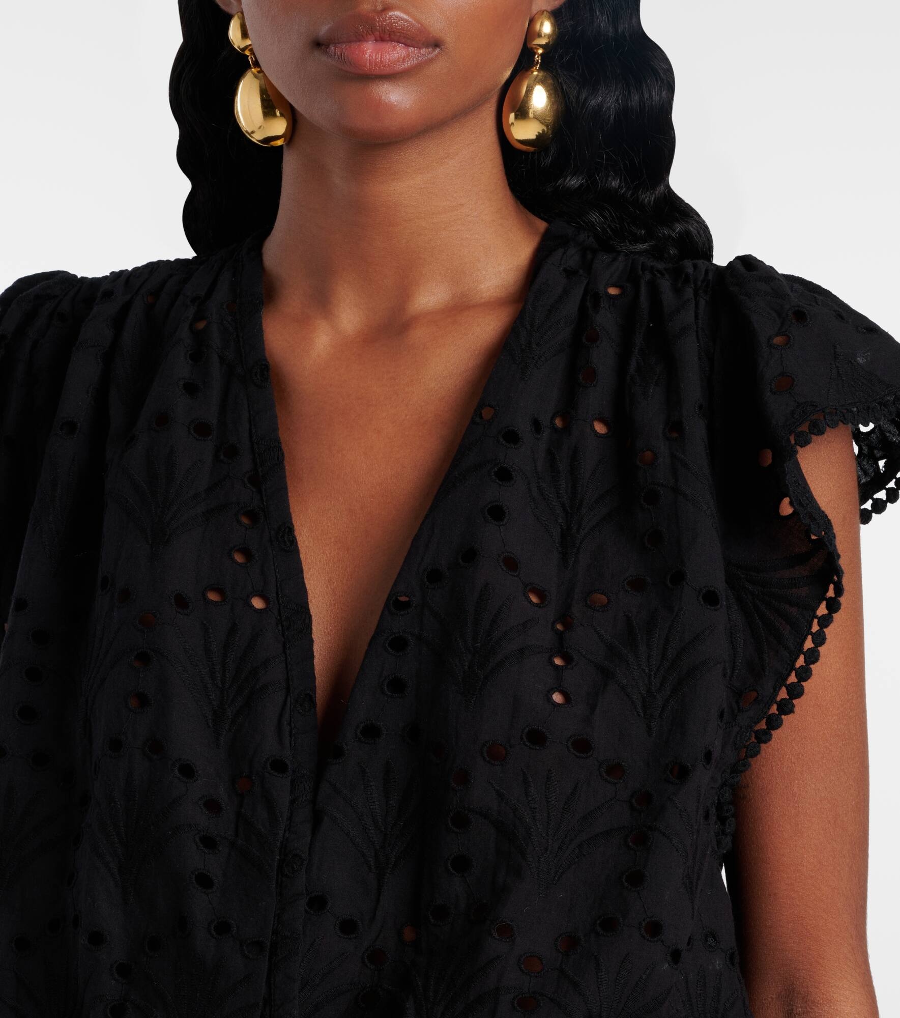 Jess ruffled cotton minidress - 4