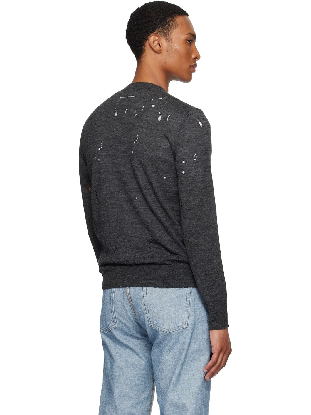 Gray Numeric Knit Sweater - 3