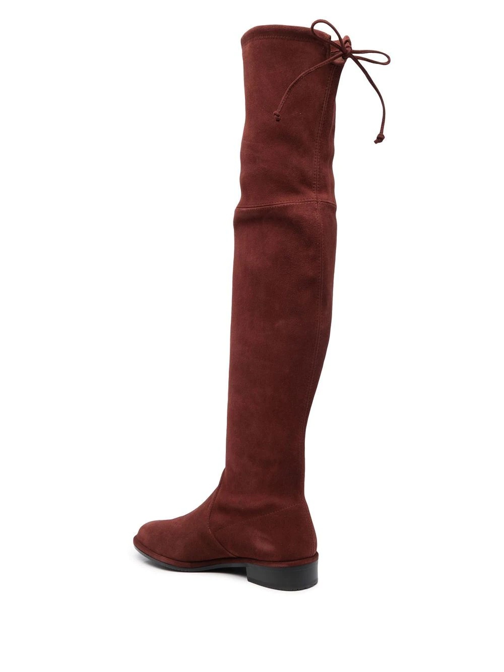 tie-fastened knee-length boots - 3