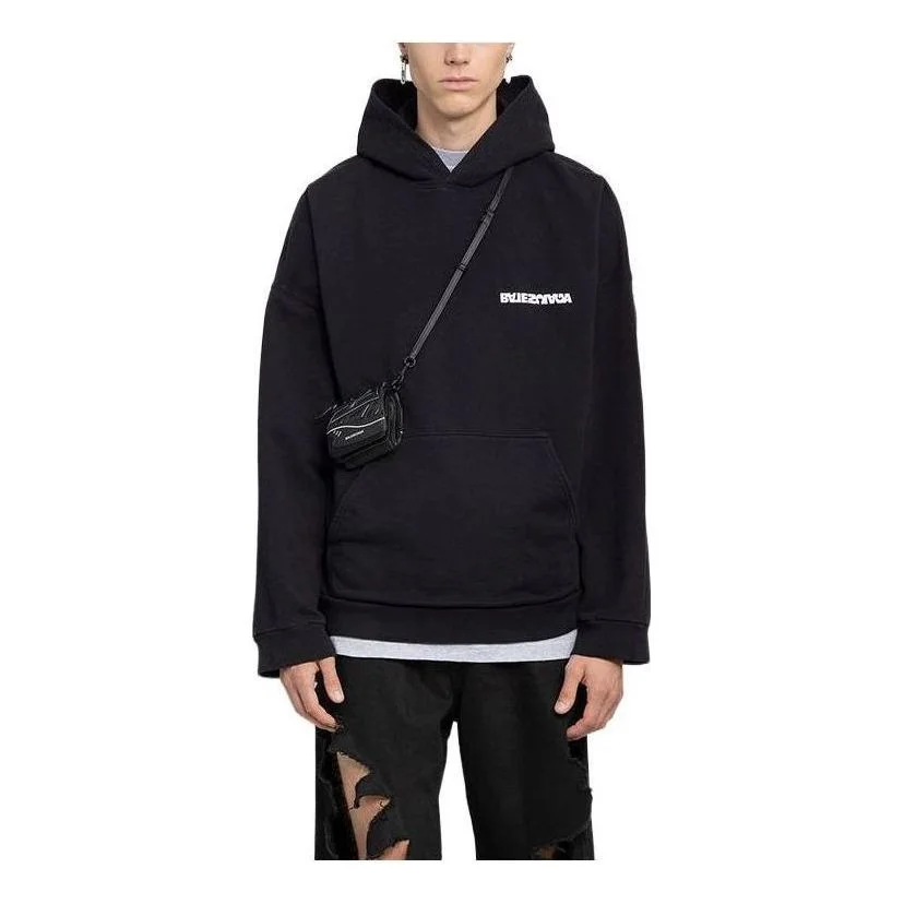 Balenciaga Turn Hoodie Wide Fit 'Black' 674986TLVB49034 - 1
