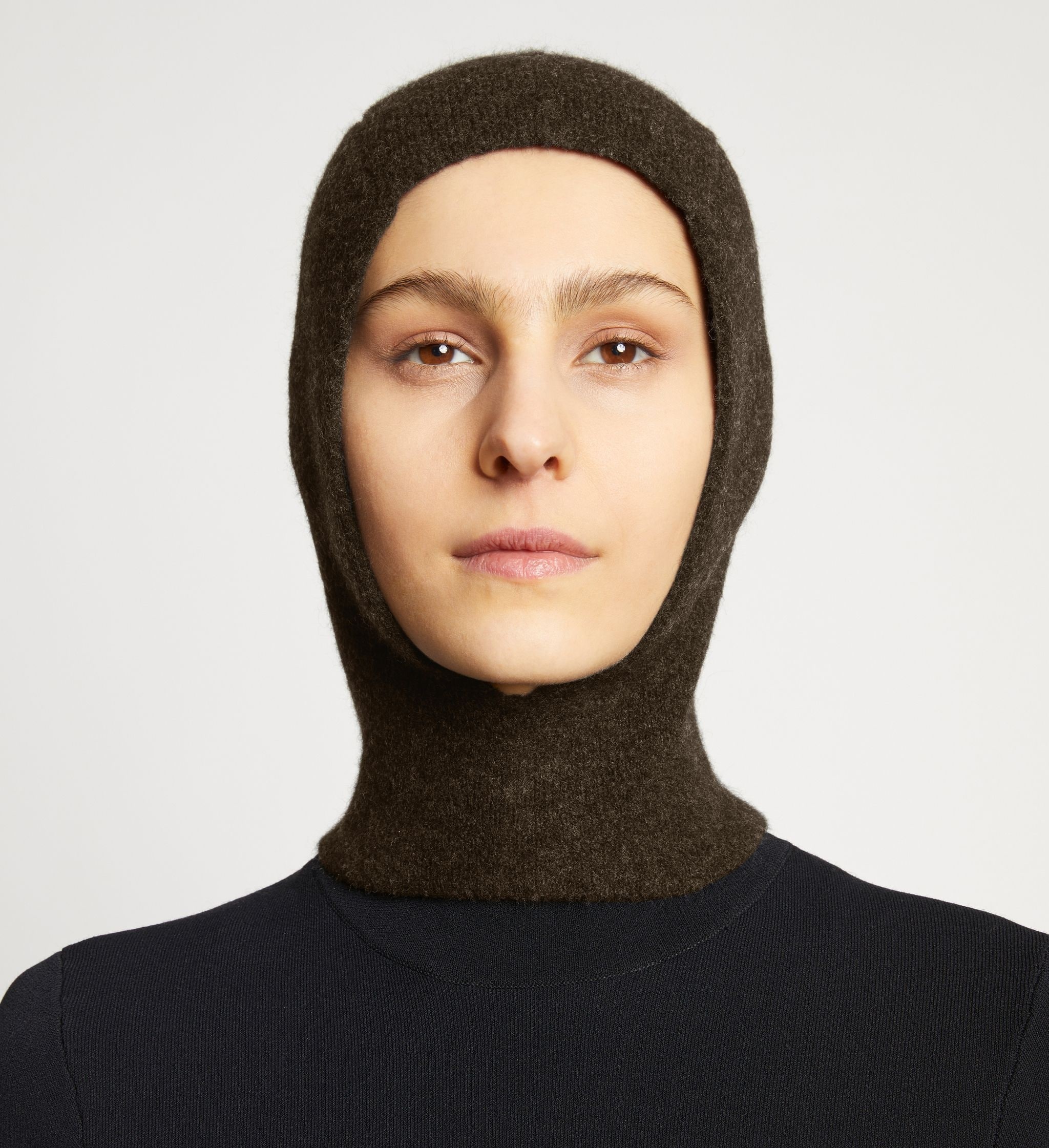 Midweight Wool Knit Hood - 2