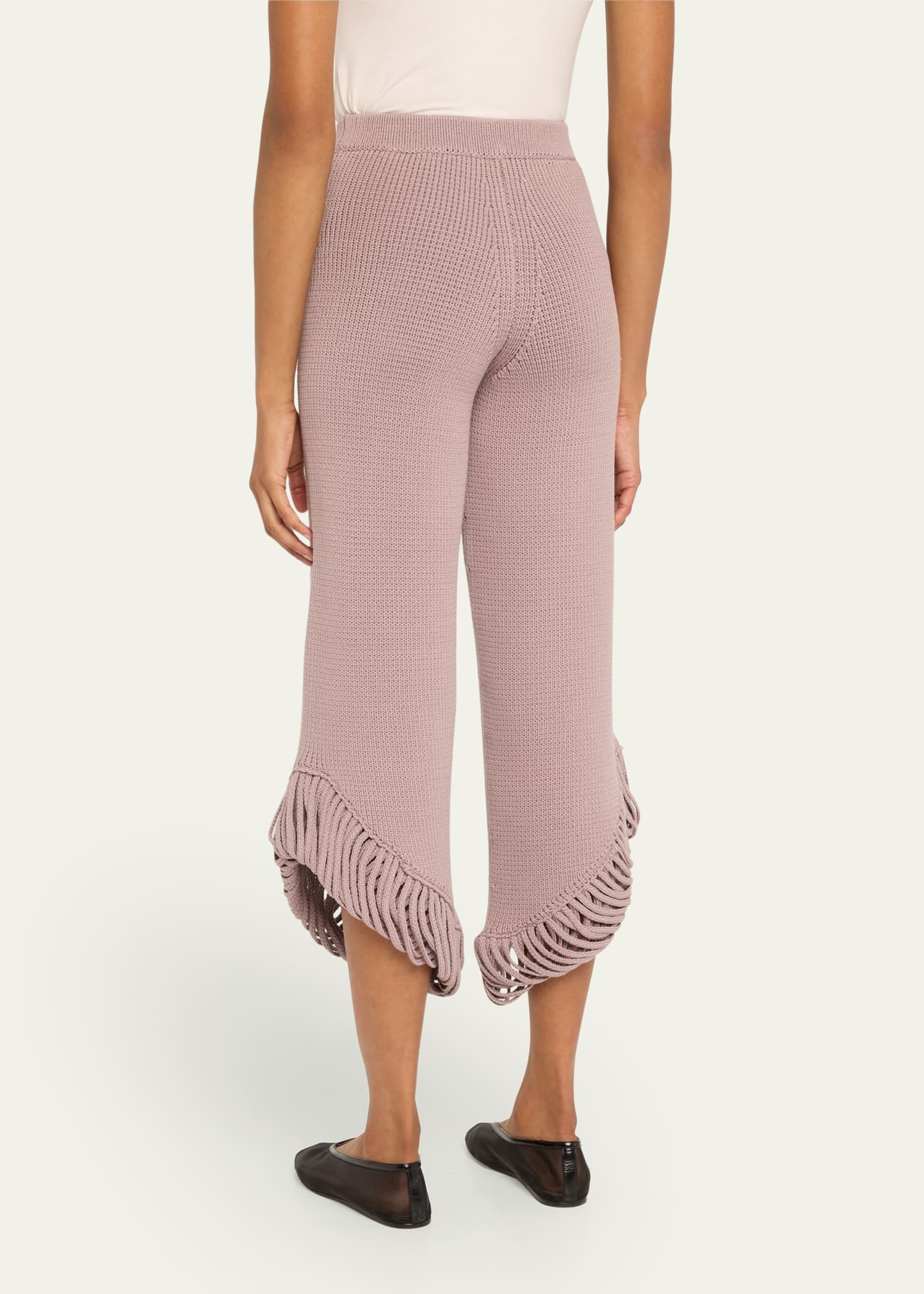 Lyssons Knit Loop Fringe Trousers - 3