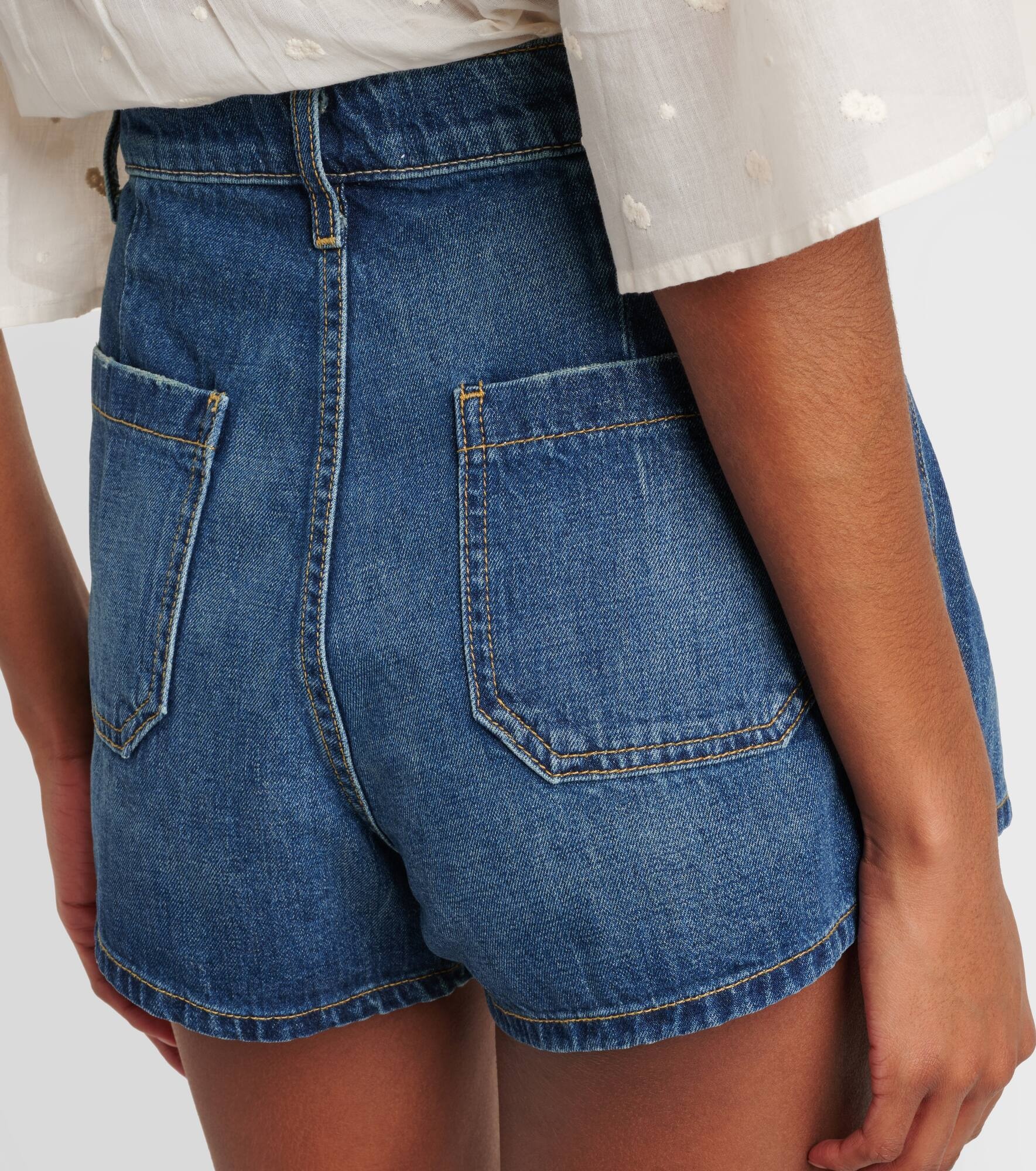 Harley high-rise denim shorts - 5