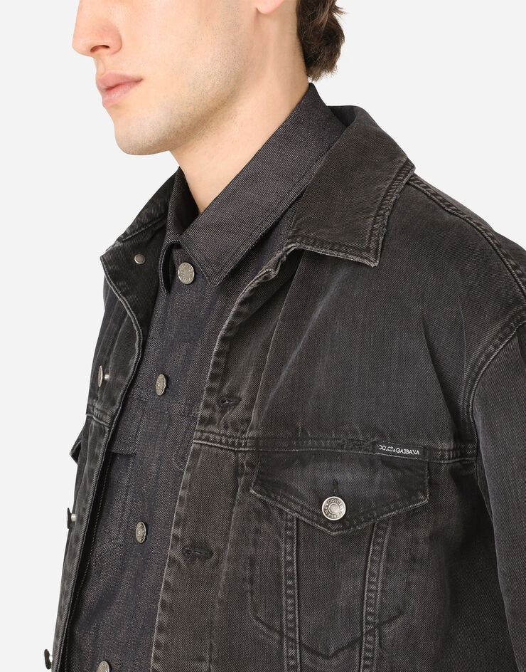 Denim jacket with double construction - 4