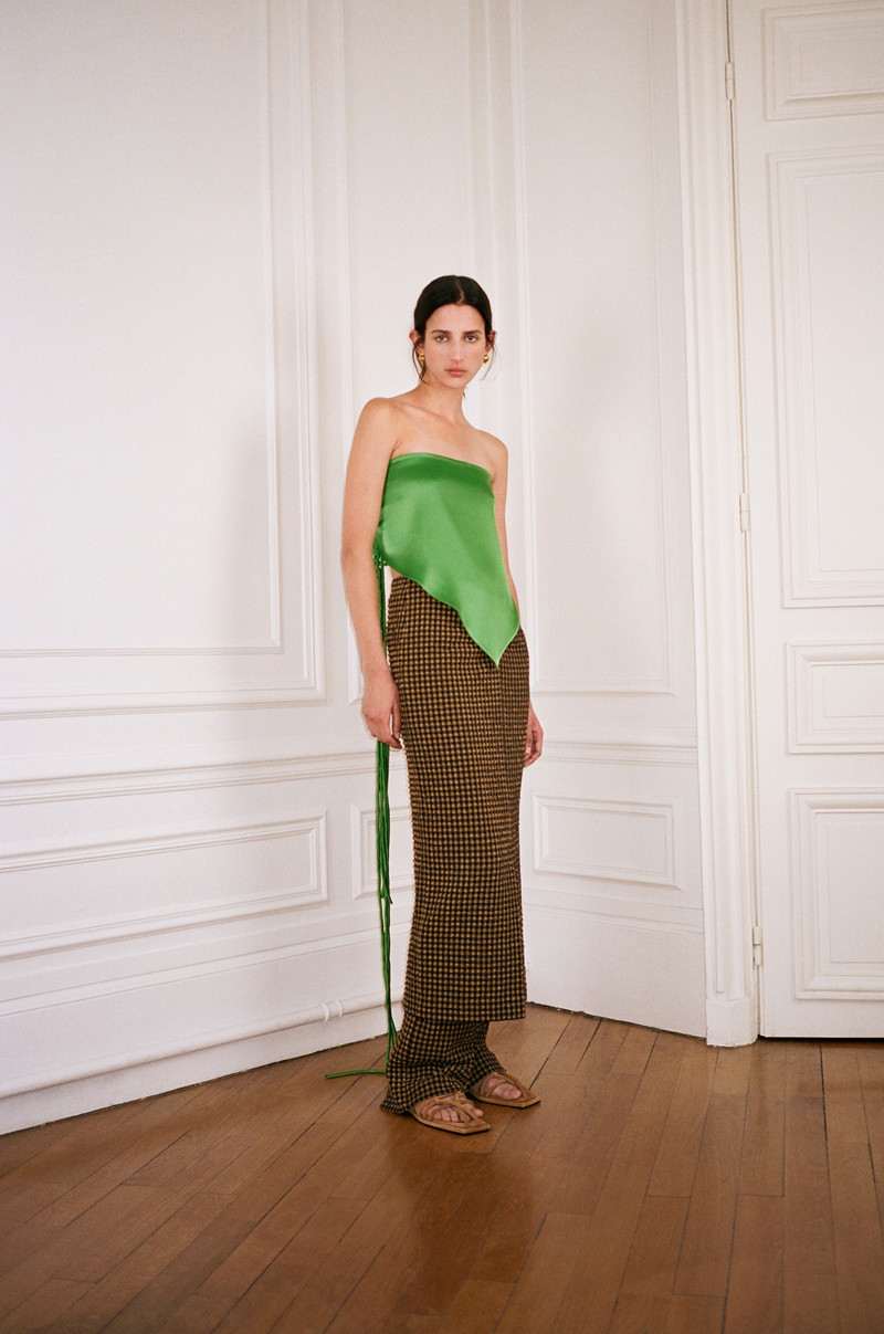 BRITA - Slip satin headscarf - Green 4