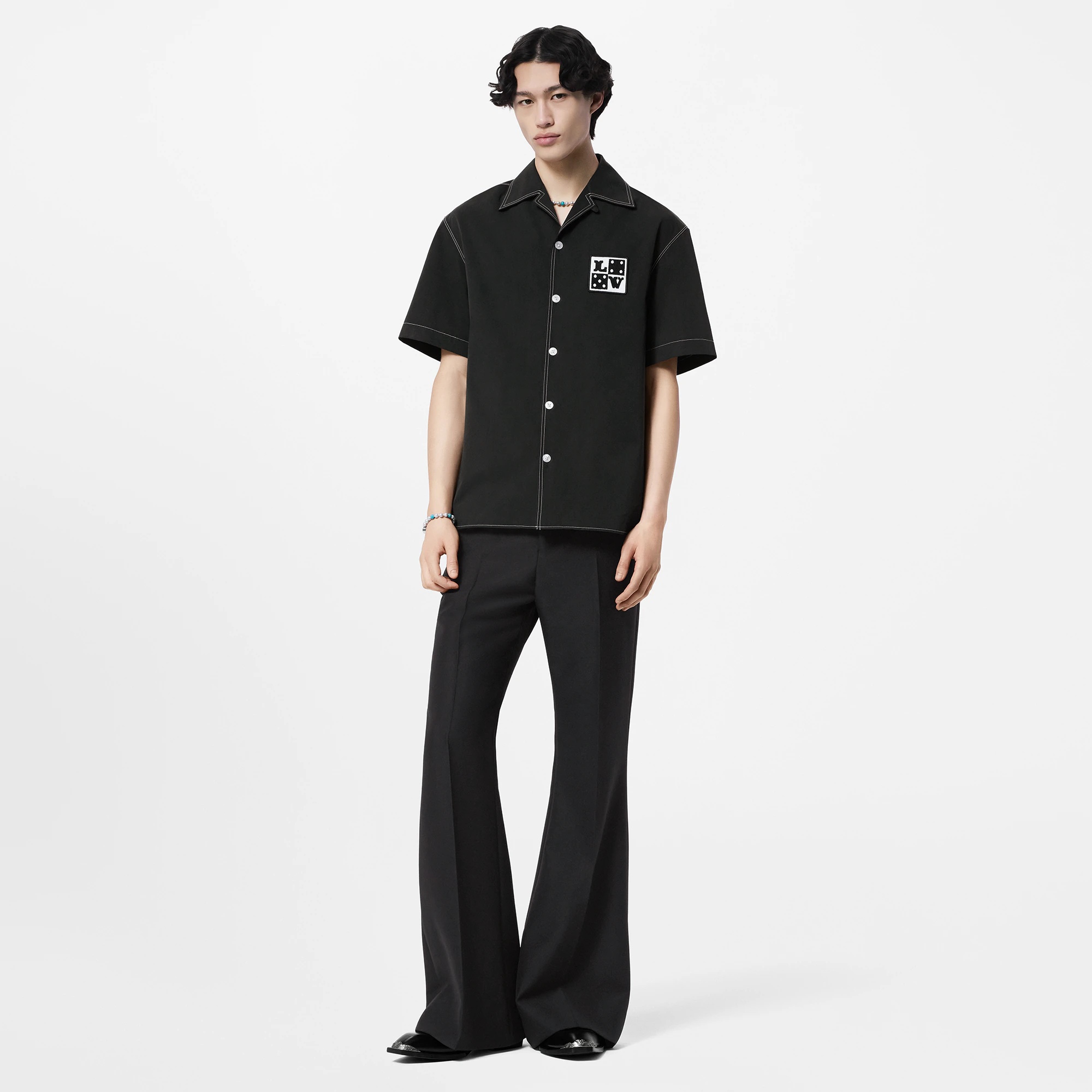 Embroidered Short-Sleeved Cotton Shirt - 4