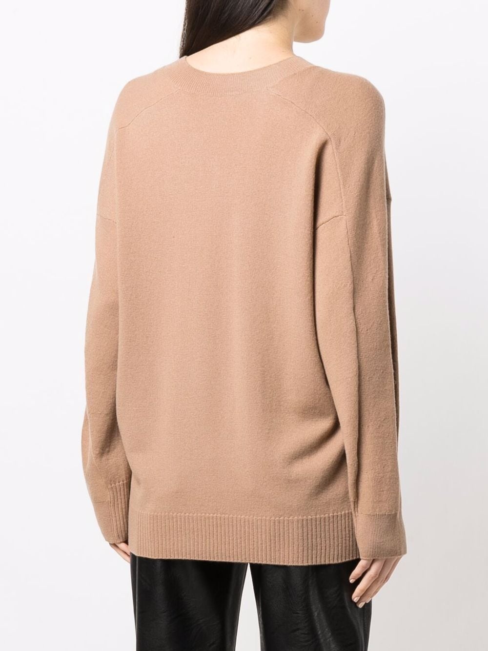 V-neck virgin wool jumper - 4