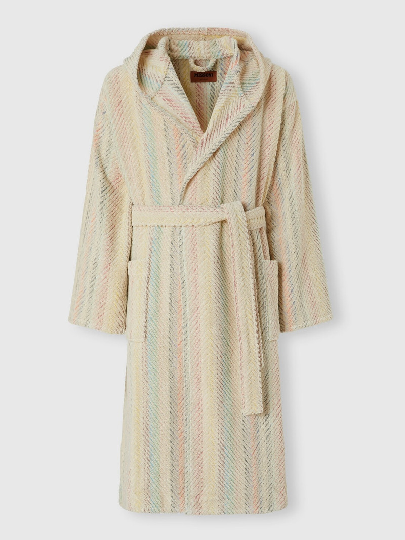 Harmony chevron cotton terry bathrobe 1