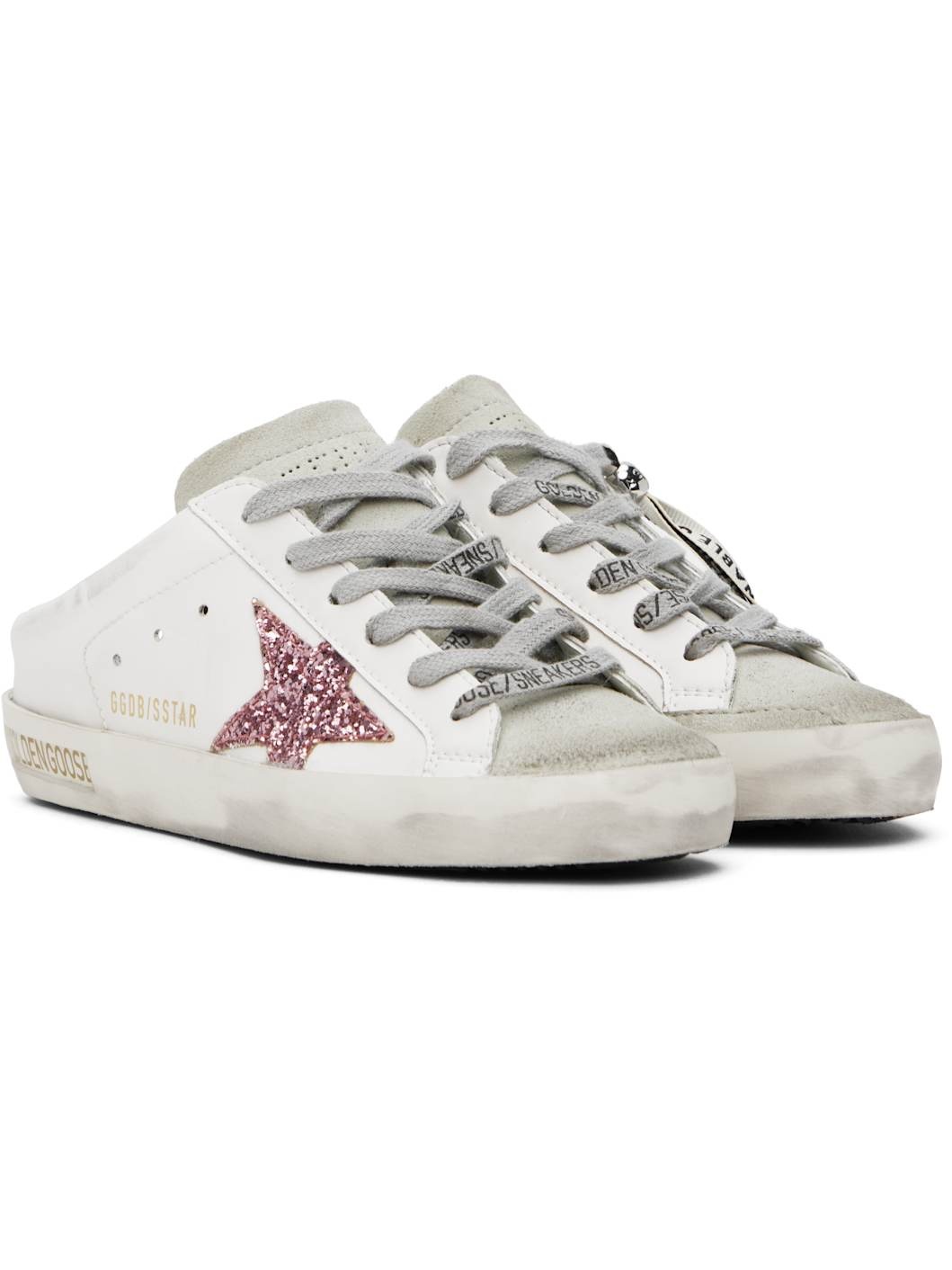 White & Gray Bio-based Super-Star Sabot Sneakers - 4