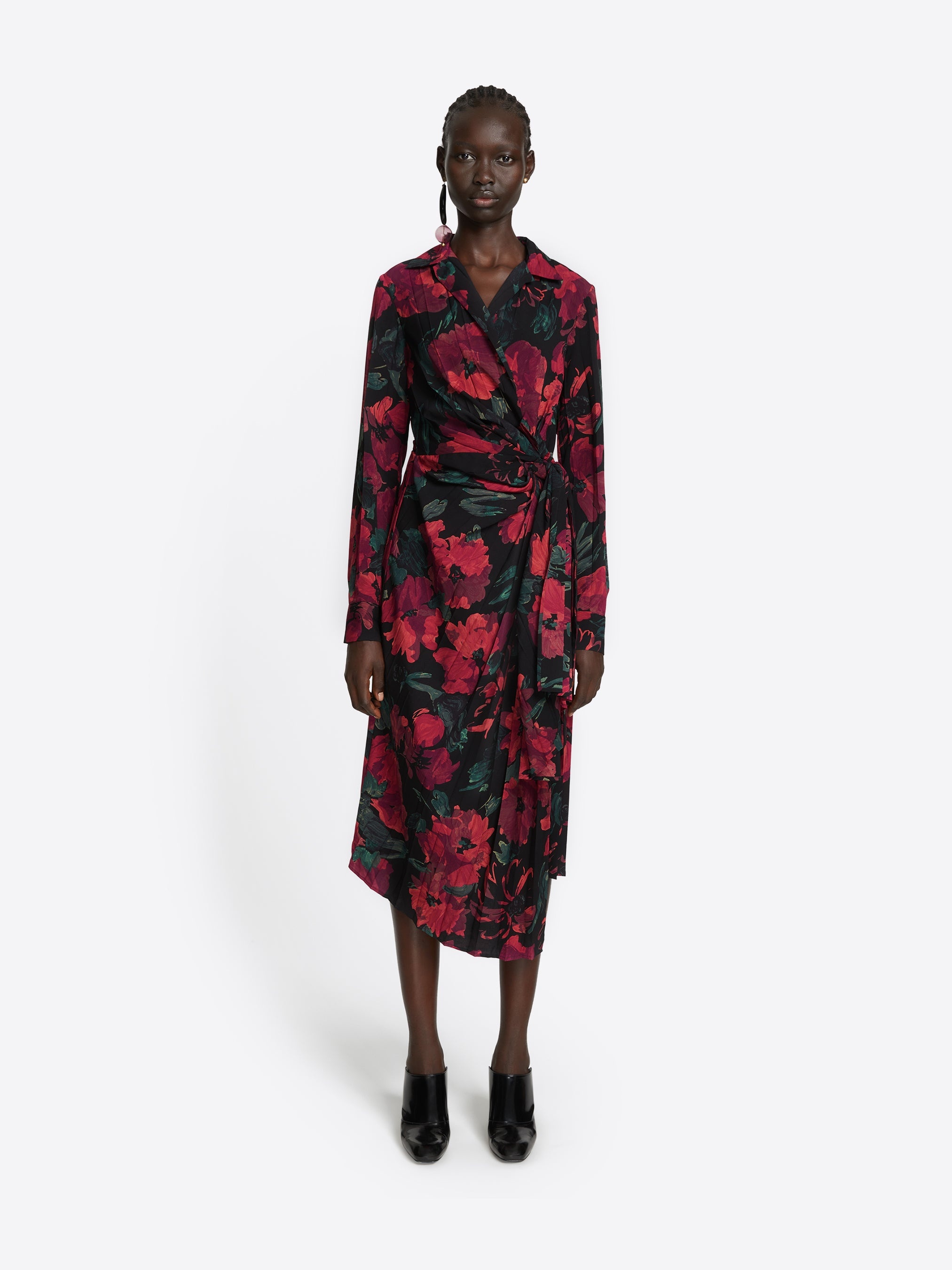 FLORAL WRAP DRESS - 2