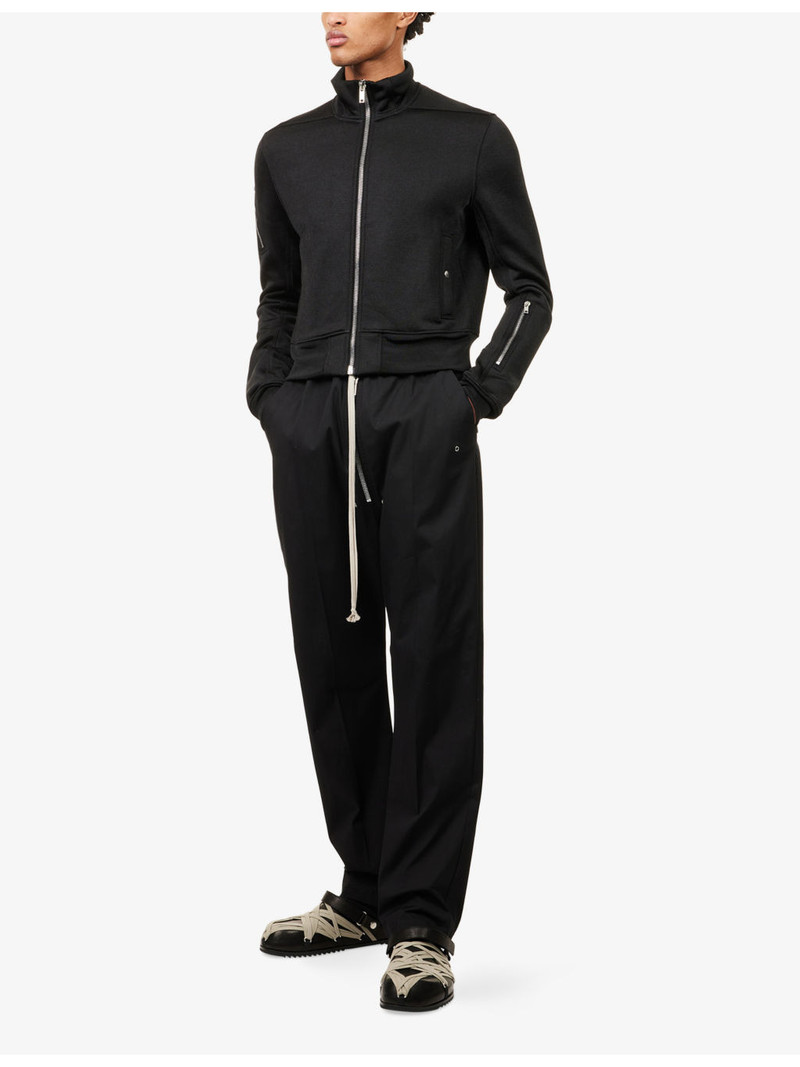 Rick Owens Zip-Pocket Funnel-Neck Cotton-Jersey Track Jacket outlook