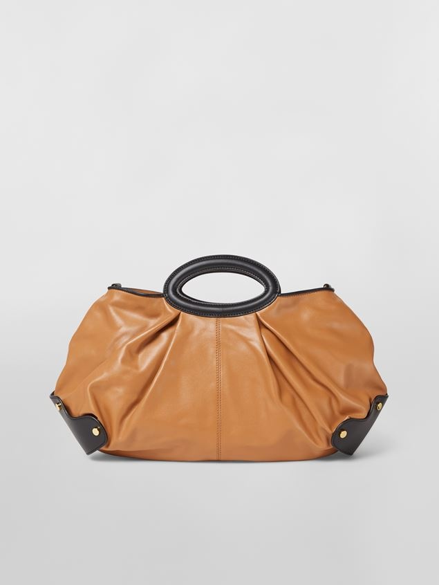 SMALL BROWN BALLOON CALFSKIN BAG - 1