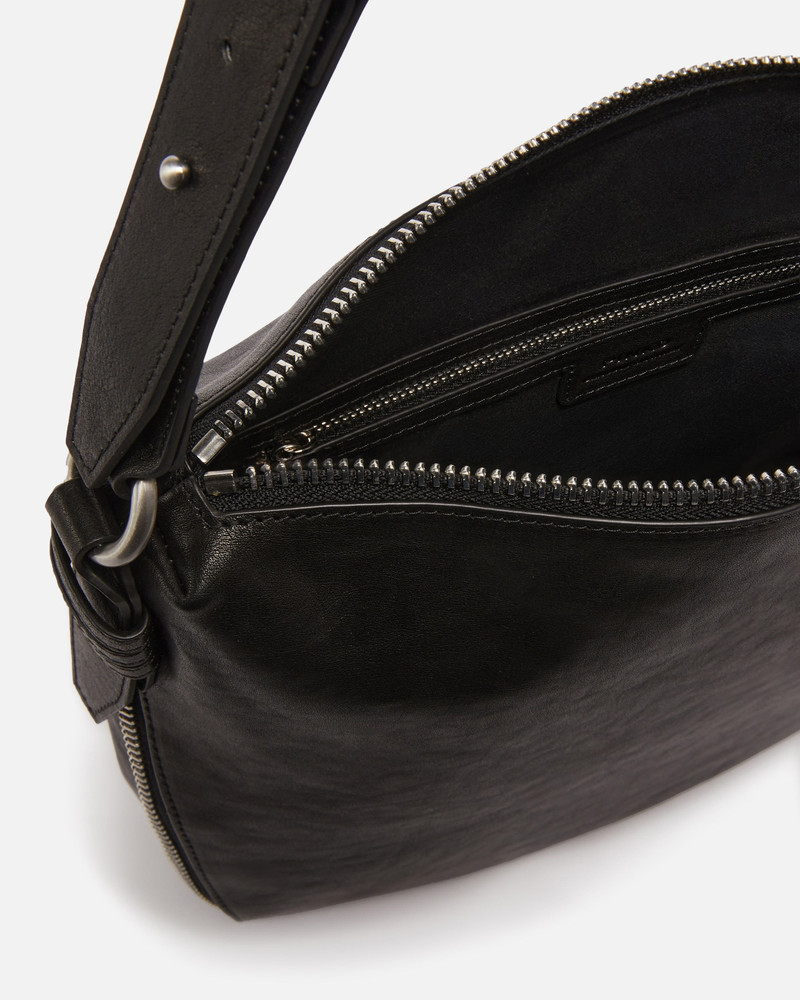 MEDIUM LEATHER HOBO BAG WITH LOVE BIRDS LOGO 4