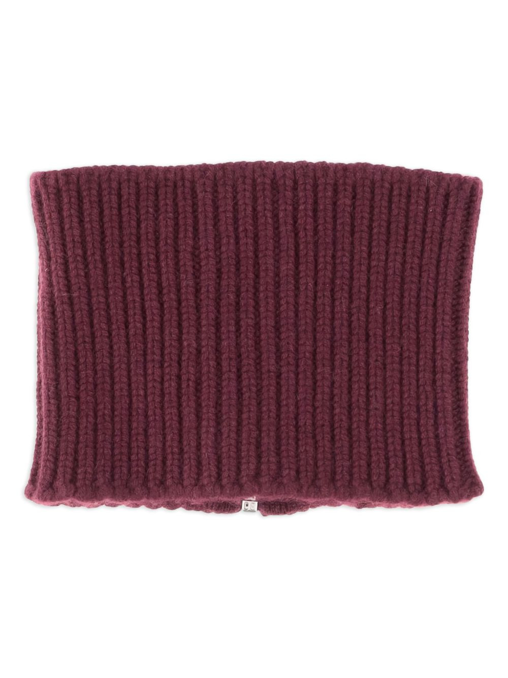 ribbed zip neck-warmer scarf - 2