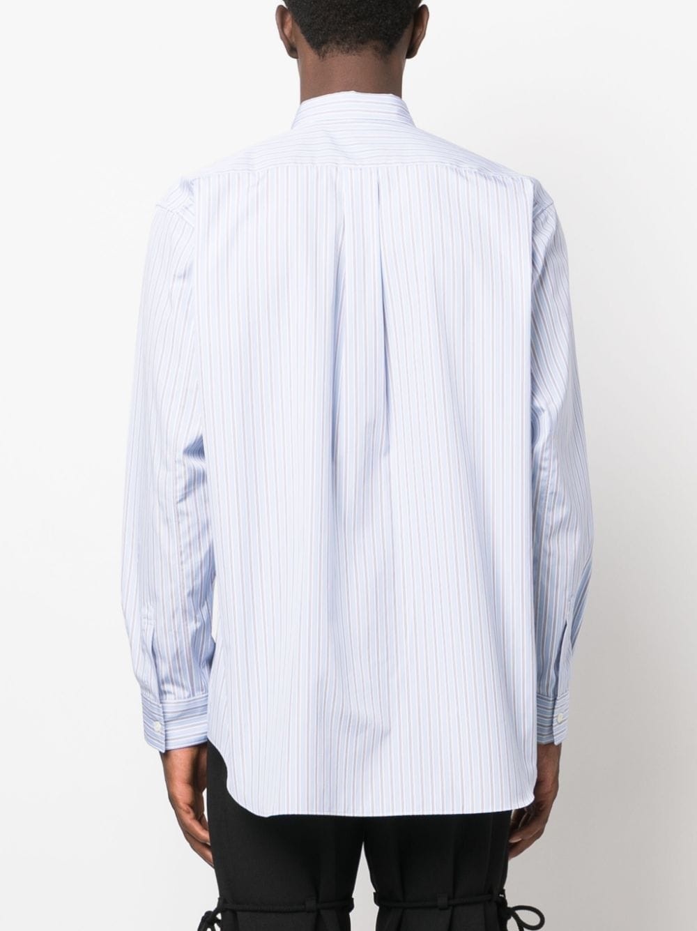 striped long-sleeve cotton shirt - 4