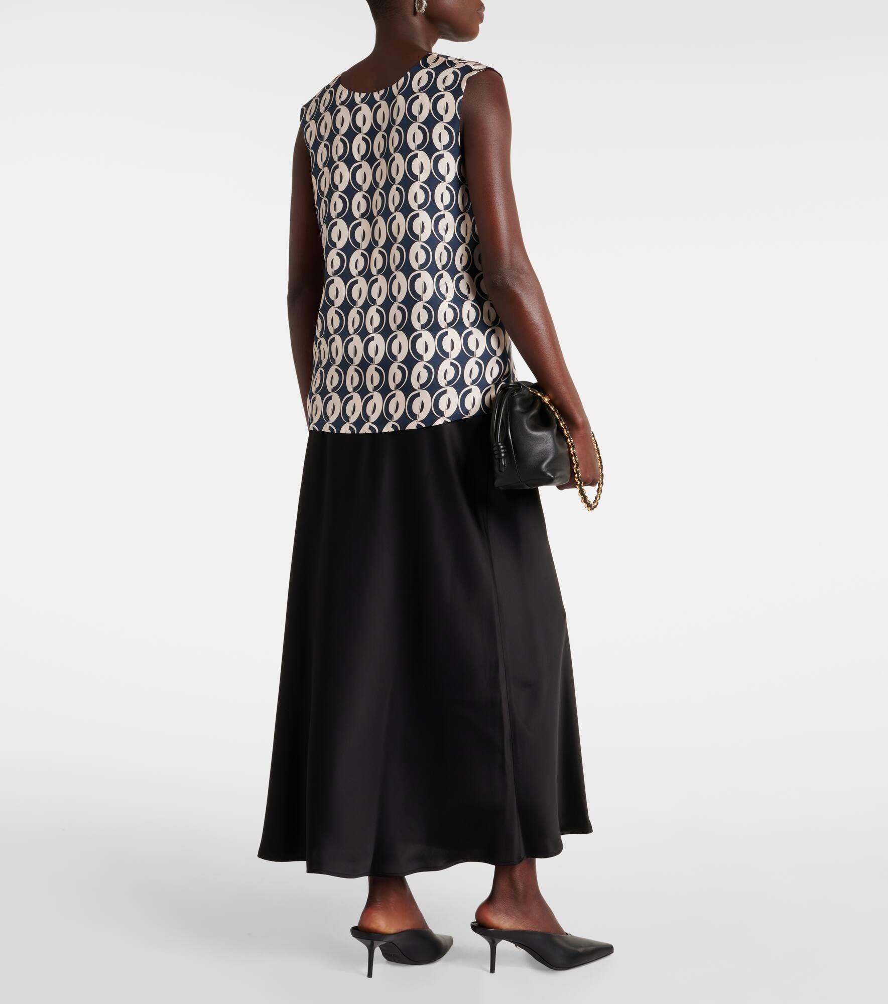 Timetop printed silk top - 3