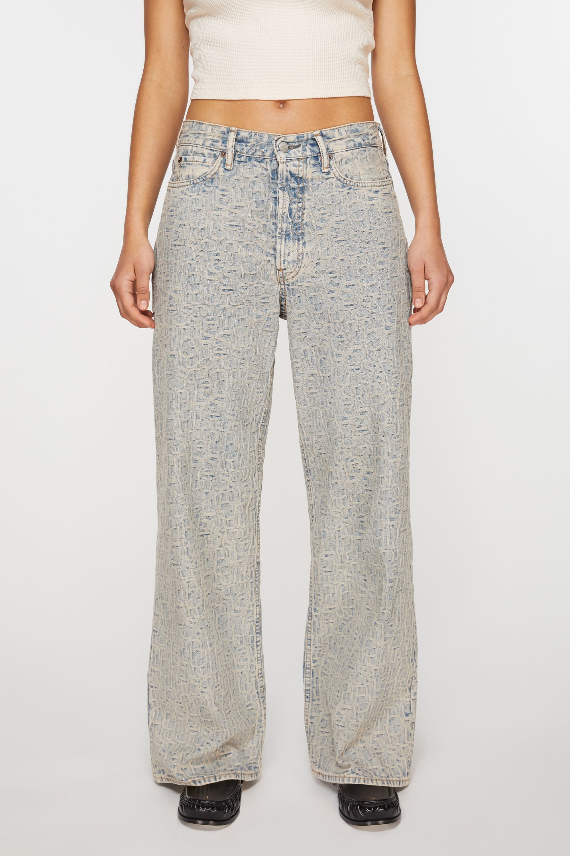 Baggy fit jeans - 1981F Monogram - Blue/beige - 2