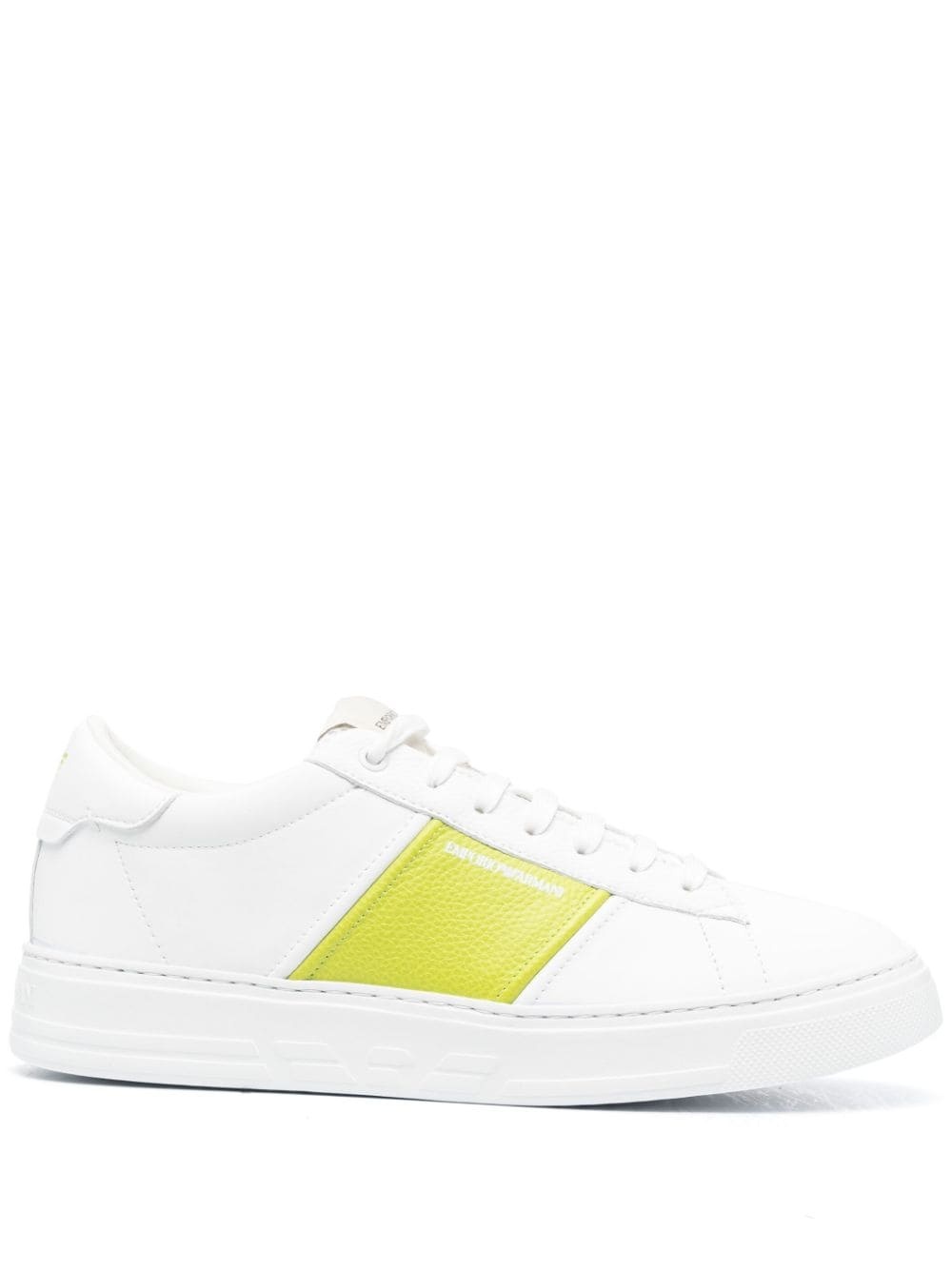 logo-print low-top leather sneakers - 1