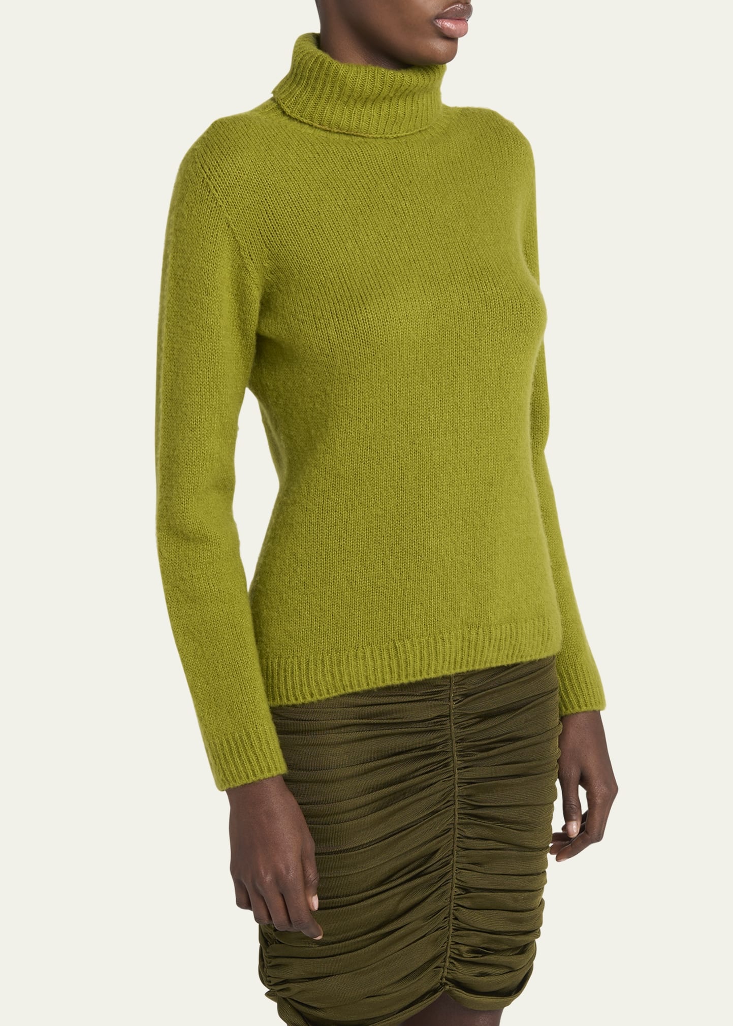 Cashmere-Silk Turtleneck Sweater - 4