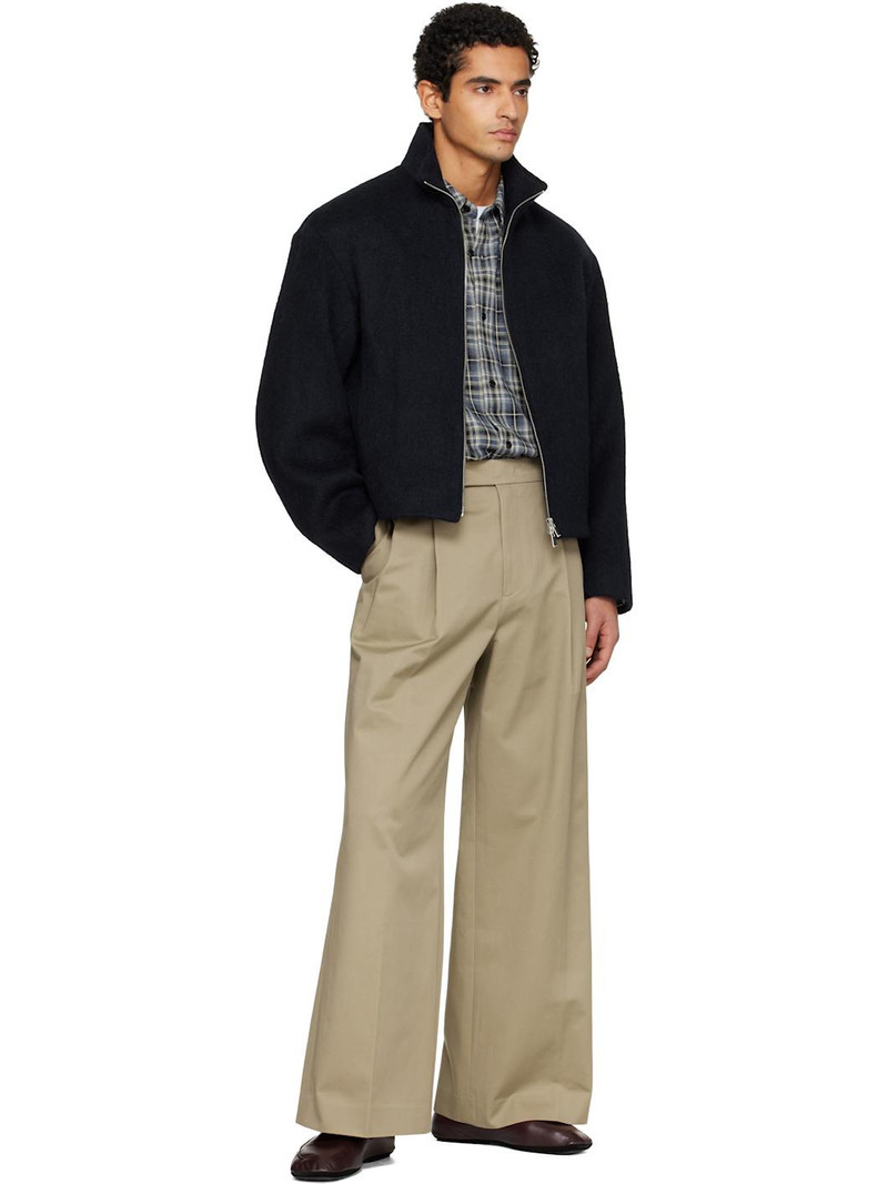 Tonywack Navy Wool Alpaca Zippered Jacket outlook