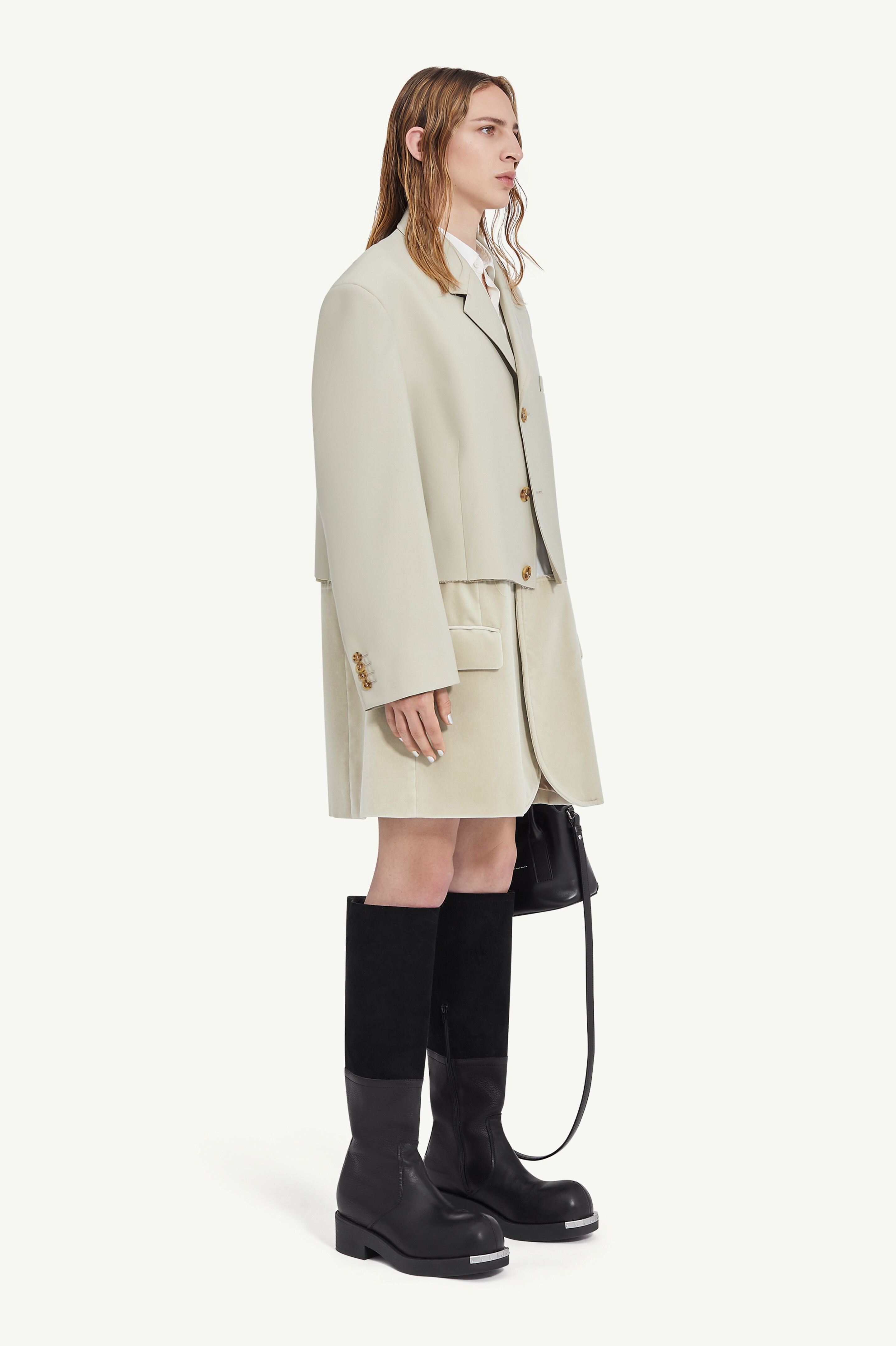 Cropped suit jacket - 3