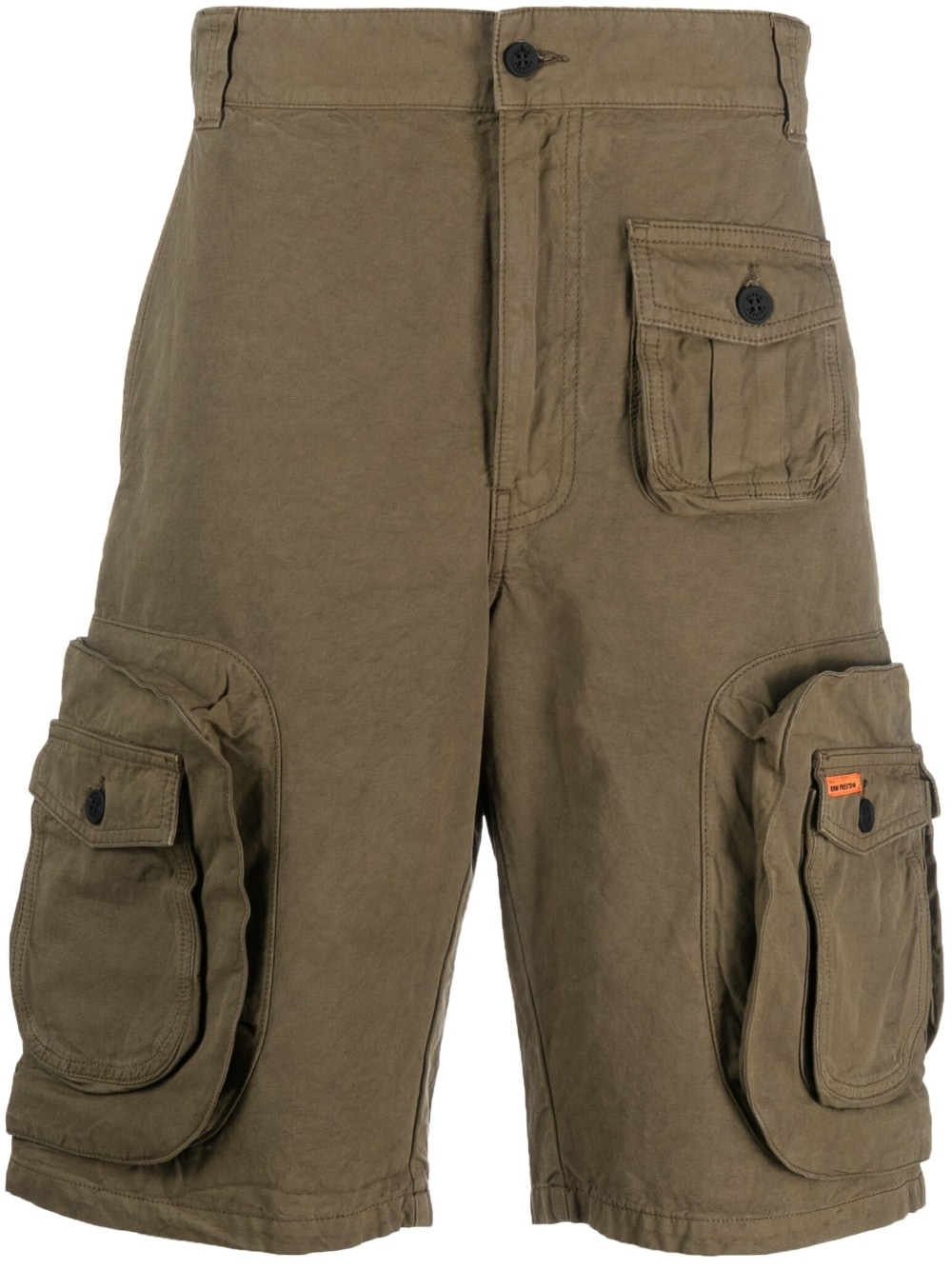 logo-patch cargo shorts - 1