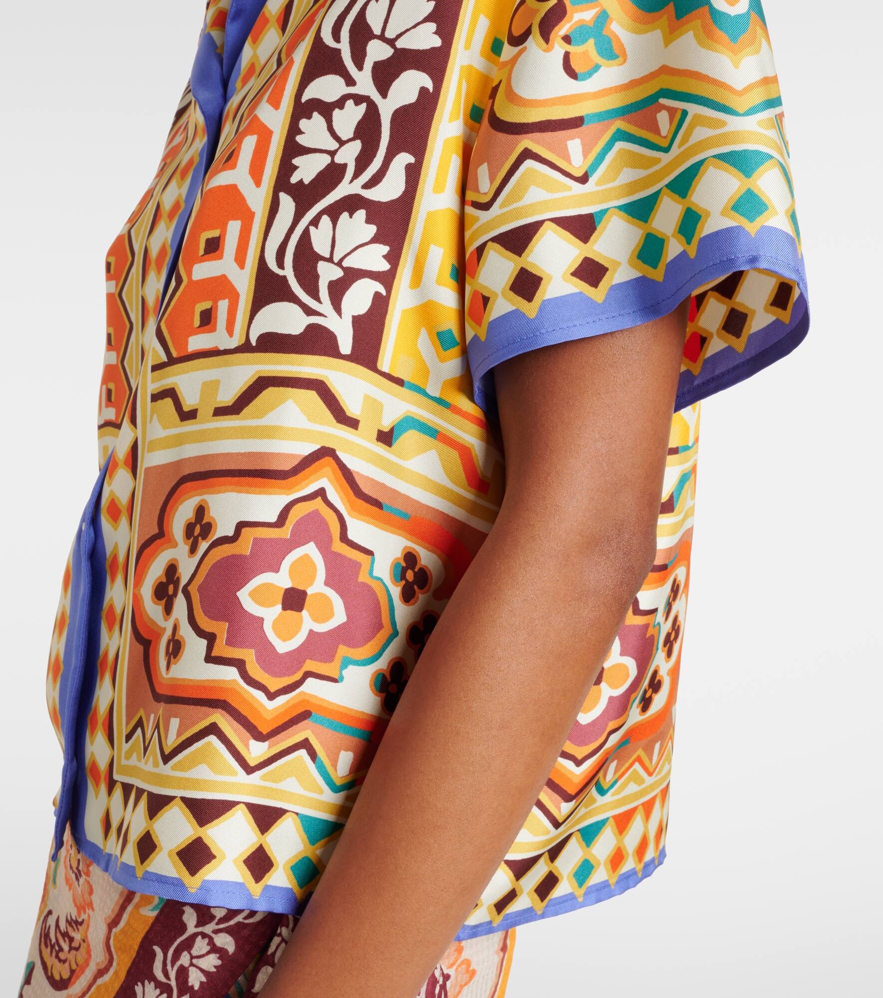 Printed silk shirt - 5