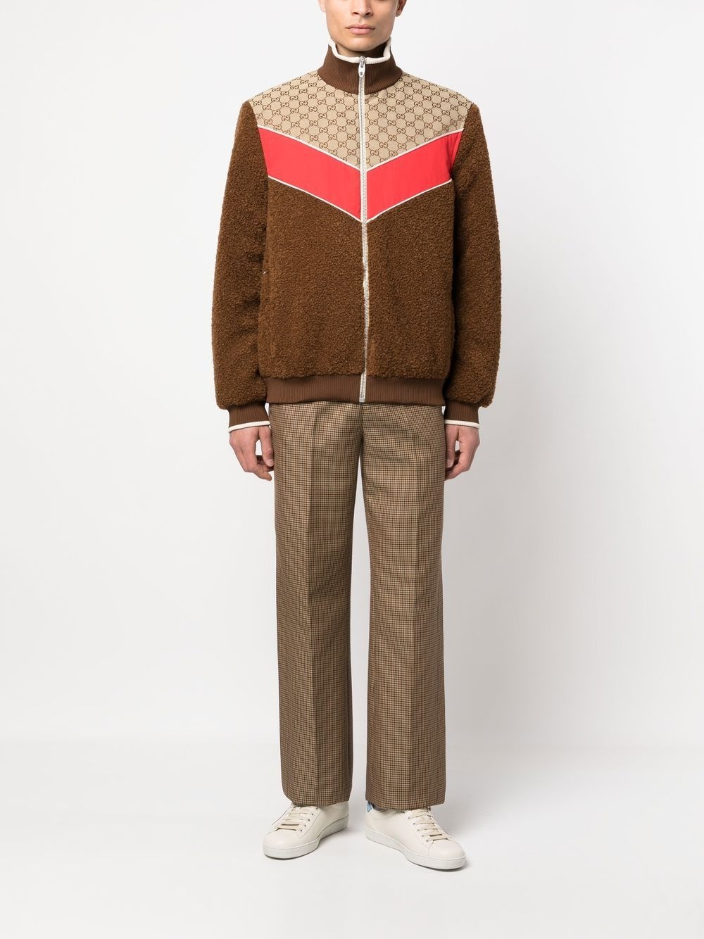 GG monogram-pattern zip-up jacket - 2
