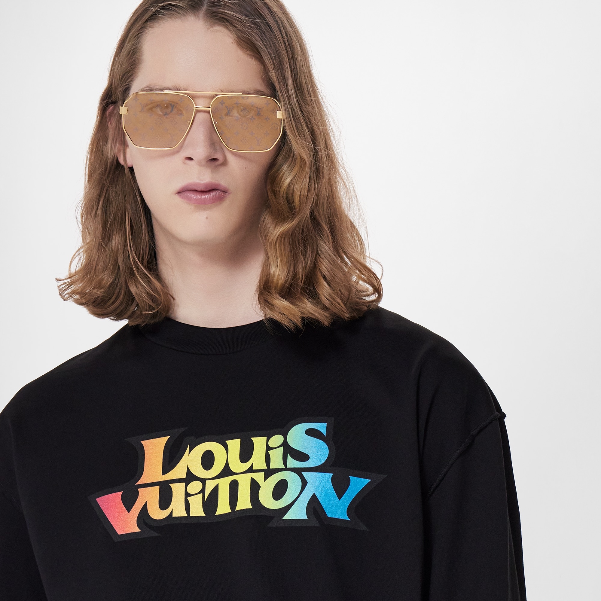 LV Fade Printed Long-Sleeved T-Shirt - 4