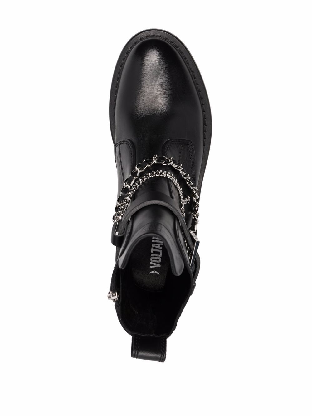 chain-detail leather boots - 4