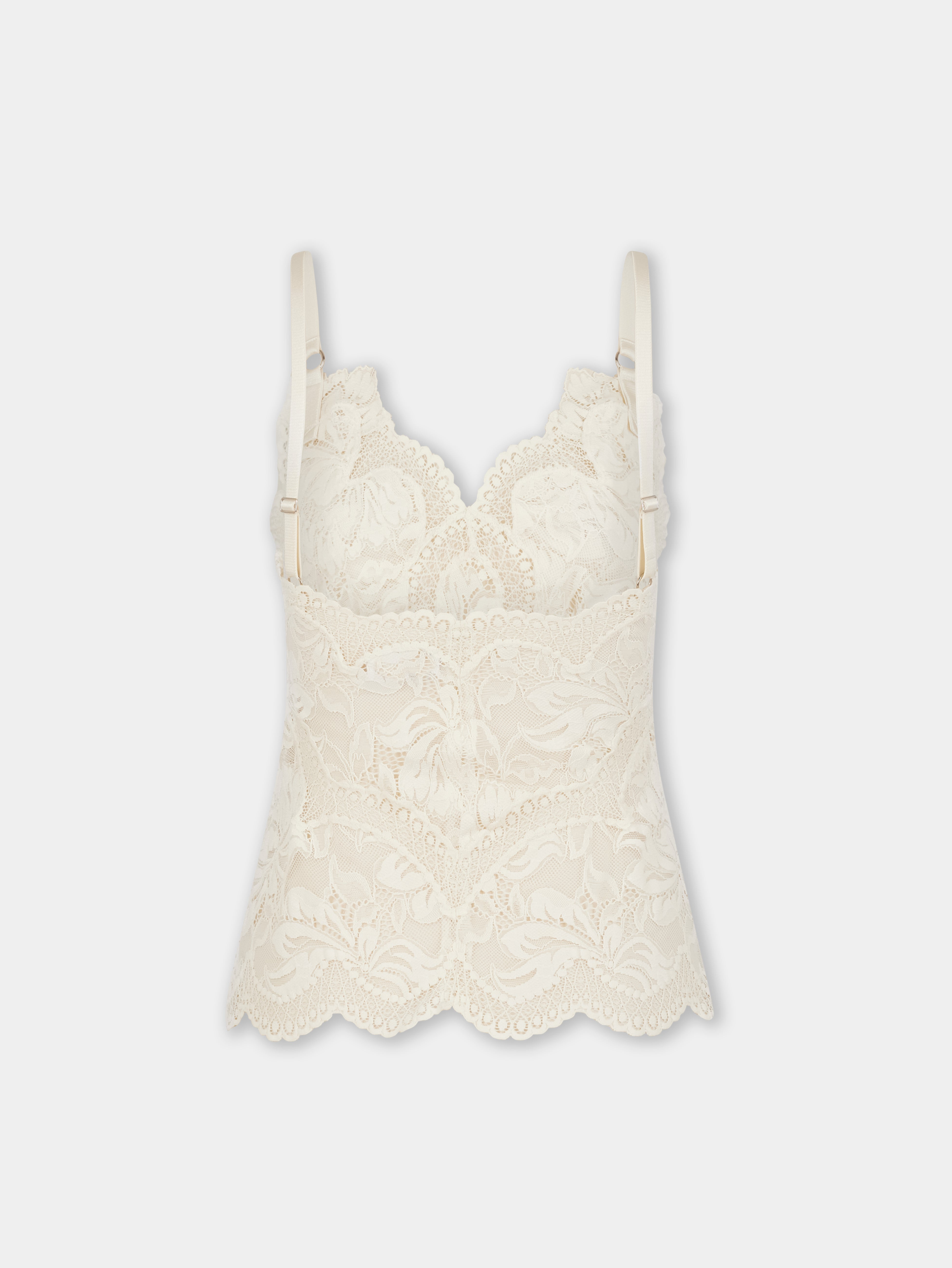 IVORY TANK TOP IN LACE - 6