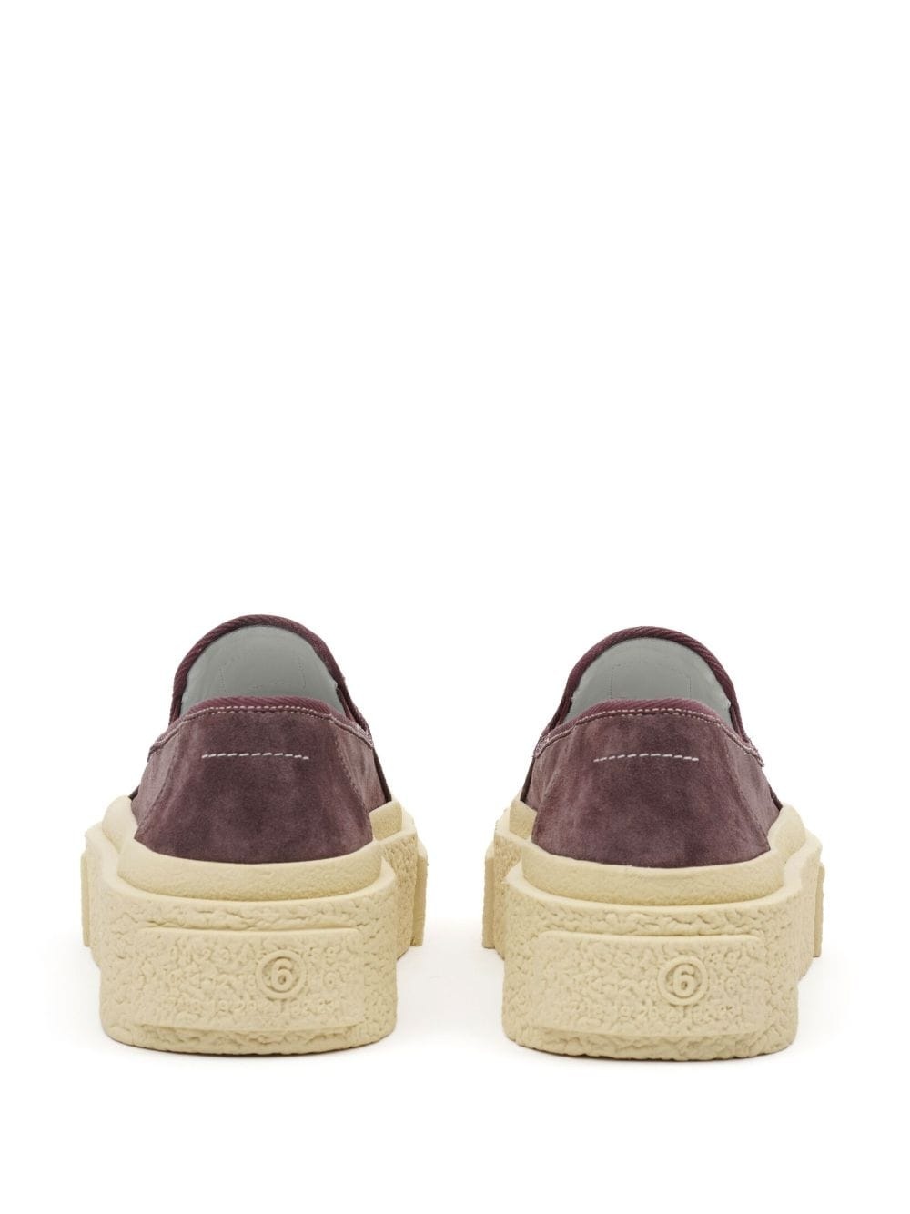 logo-patch suede loafers - 8