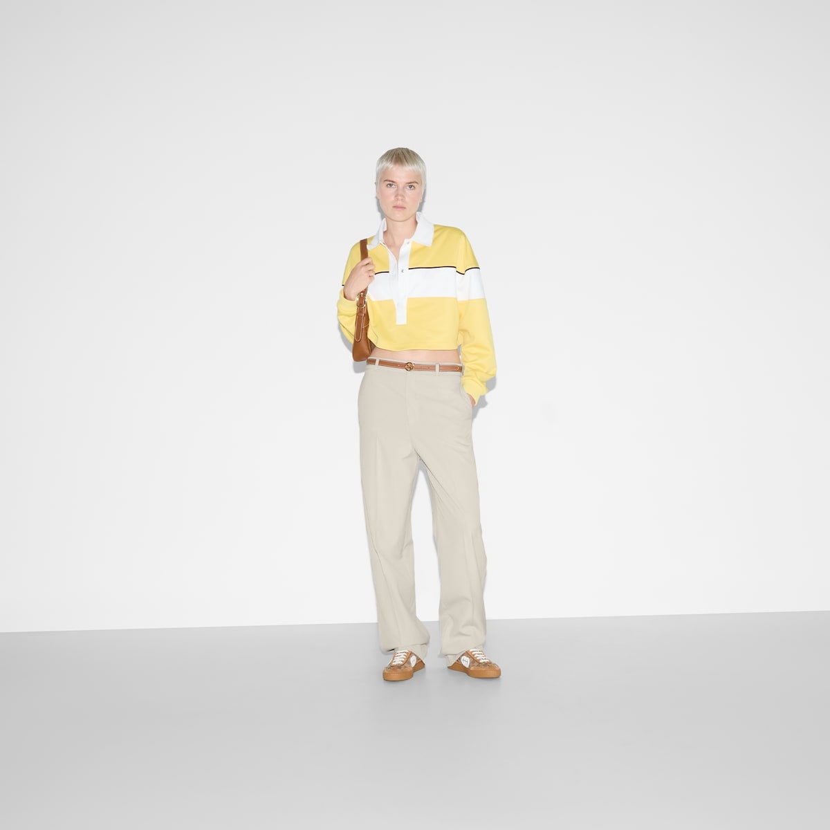 Embossed canvas wool pants - 6