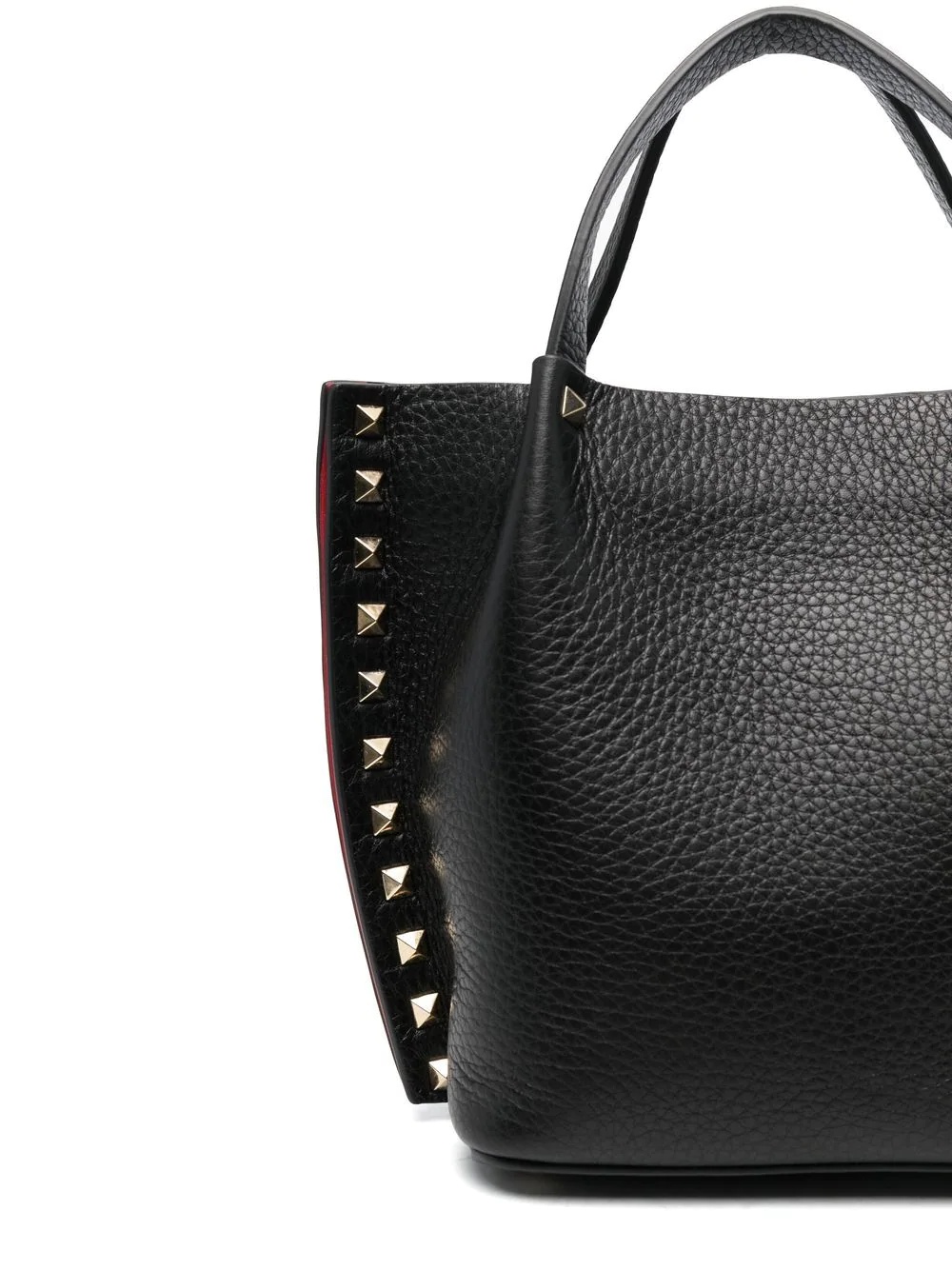 Rockstud leather tote bag - 5