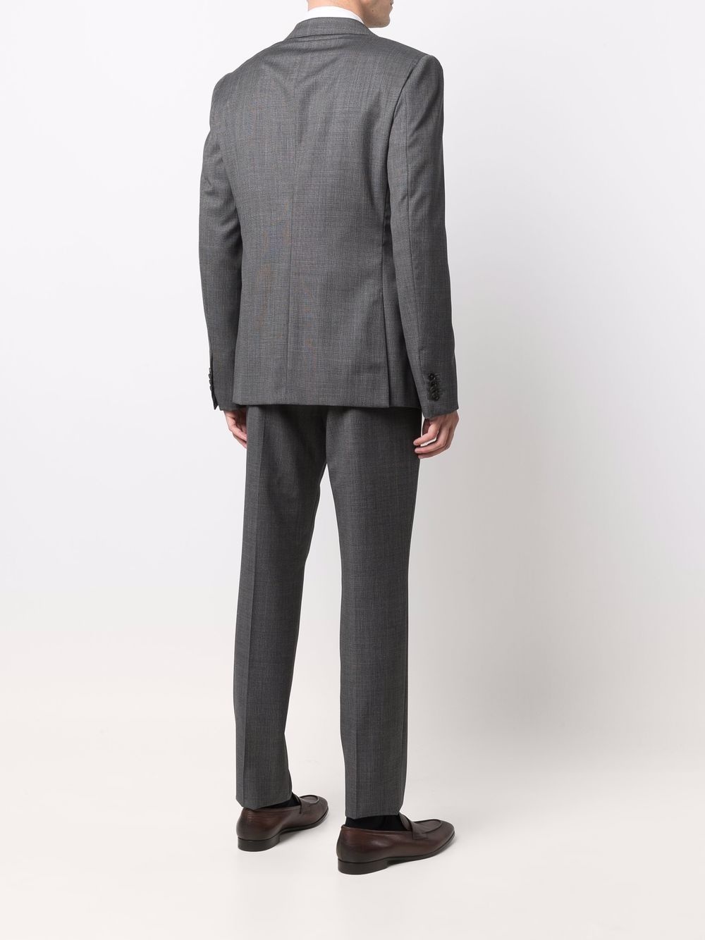 check pattern wool suit - 4