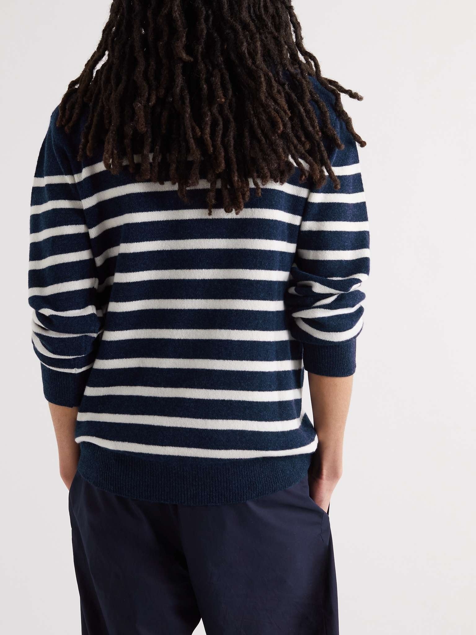 Travis Striped Wool and Cotton-Blend Sweater - 4