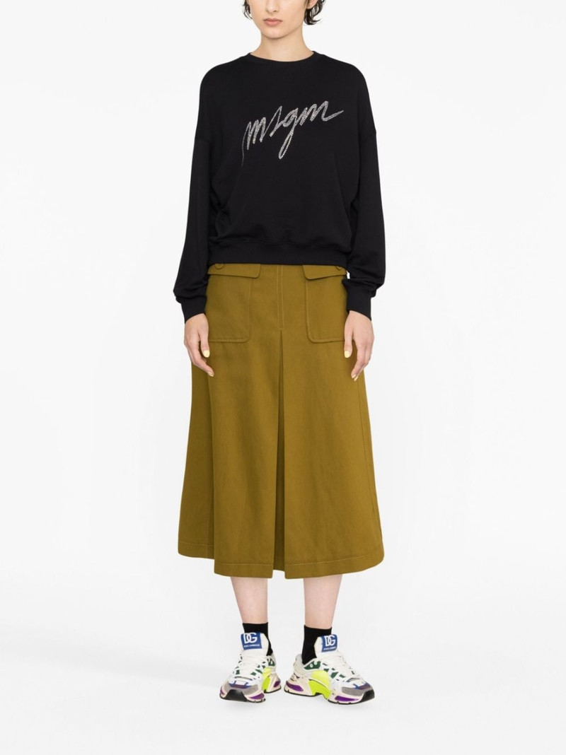 MSGM rhinestone-embelished sweatshirt outlook