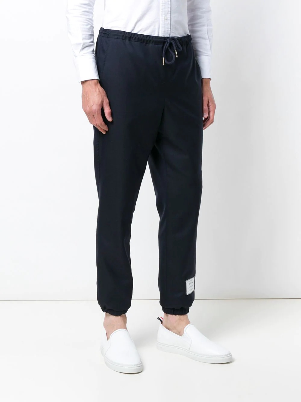 Elastic Hem Wool Track Trouser - 3