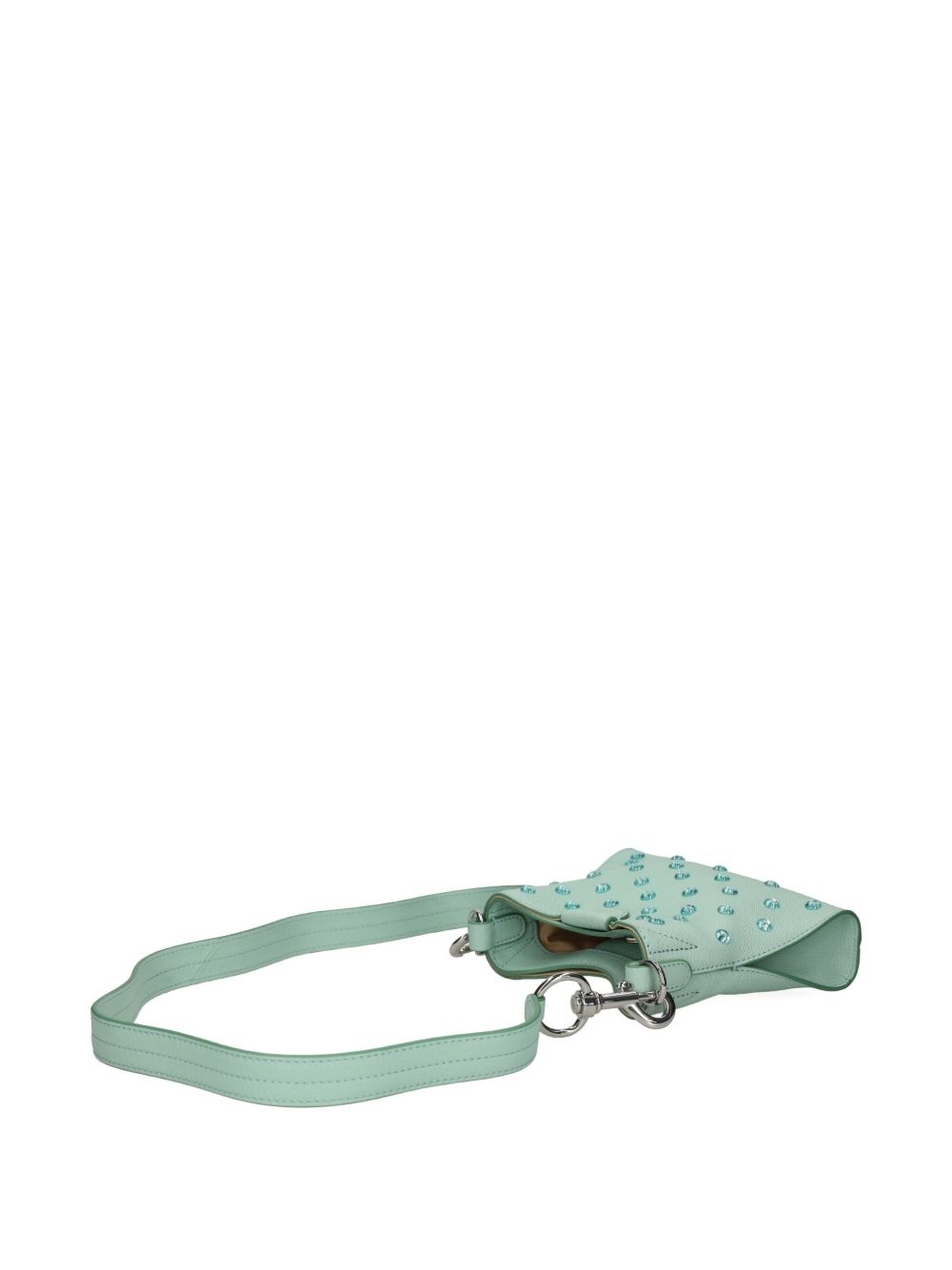 crystal-embellished leather crossbody bag - 5