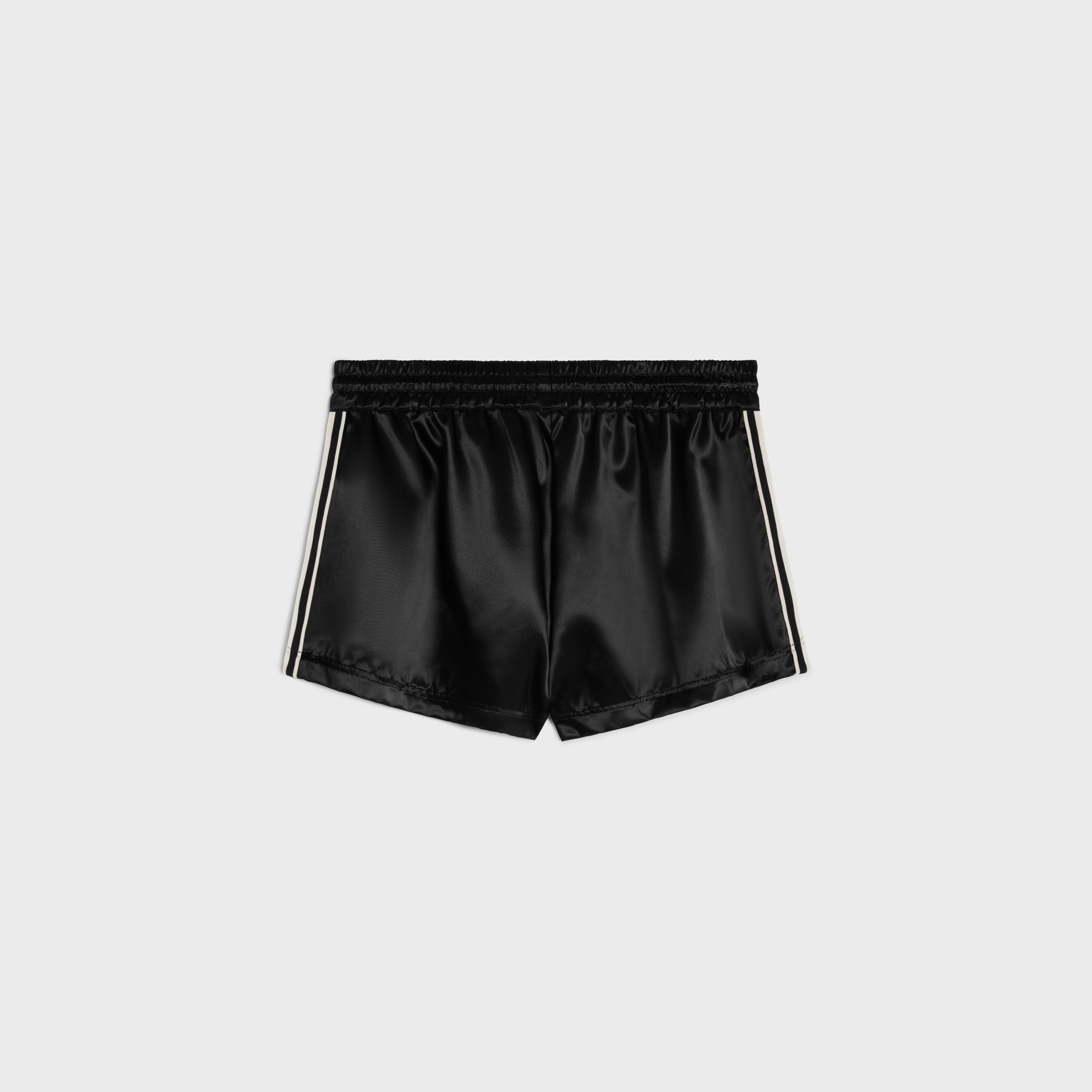 mini tracksuit shorts in satin-finish nylon - 2