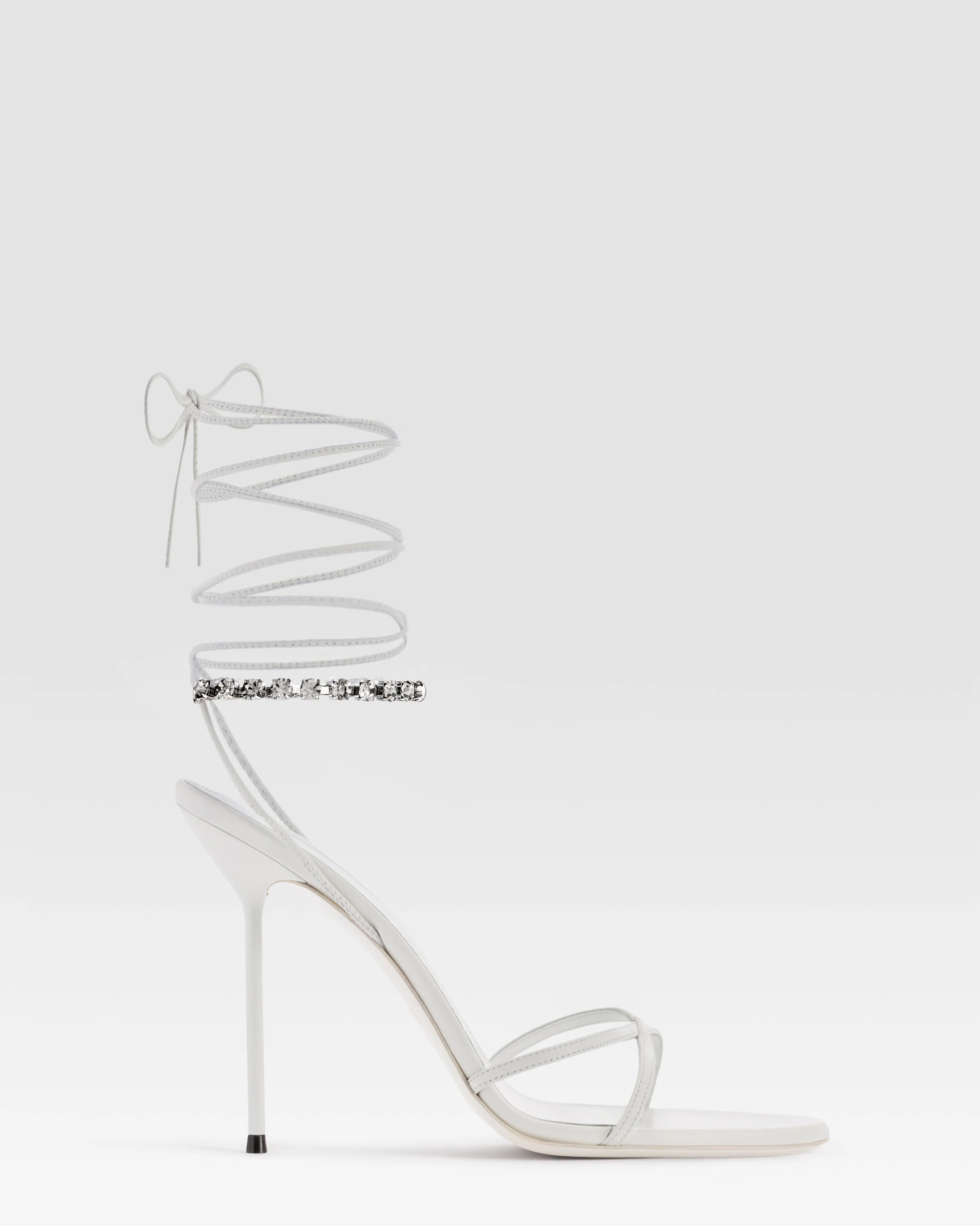 NAPPA LEATHER SANDAL WITH CRYSTALS - 1