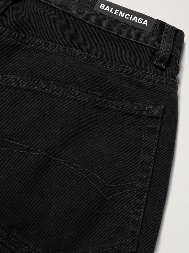 Slim-Fit Straight-Leg Distressed Denim Shorts 5