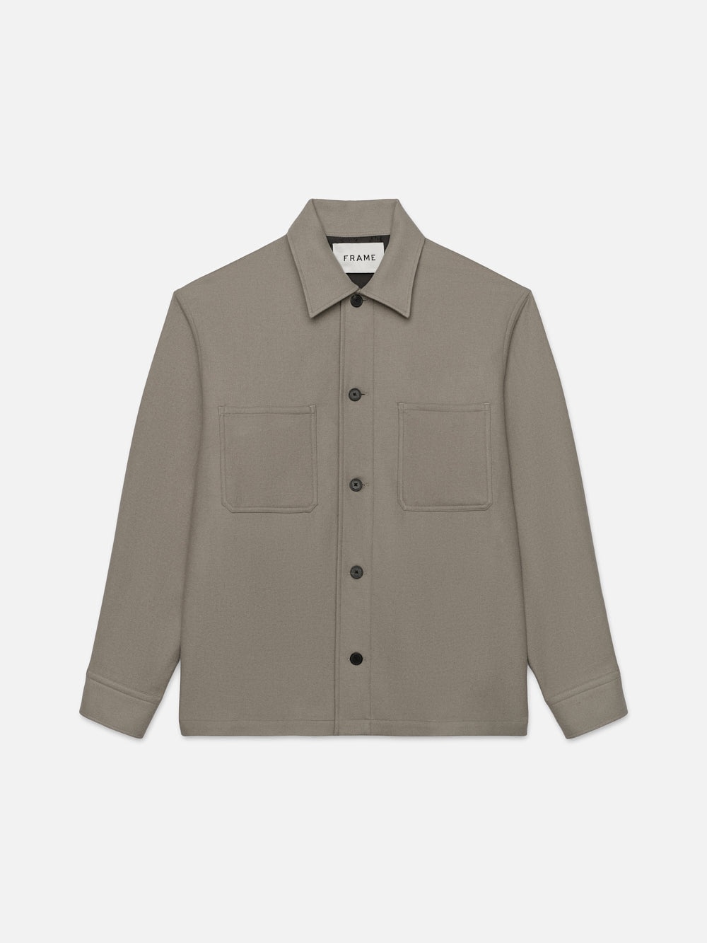 Wool Overshirt in Stone Beige - 1