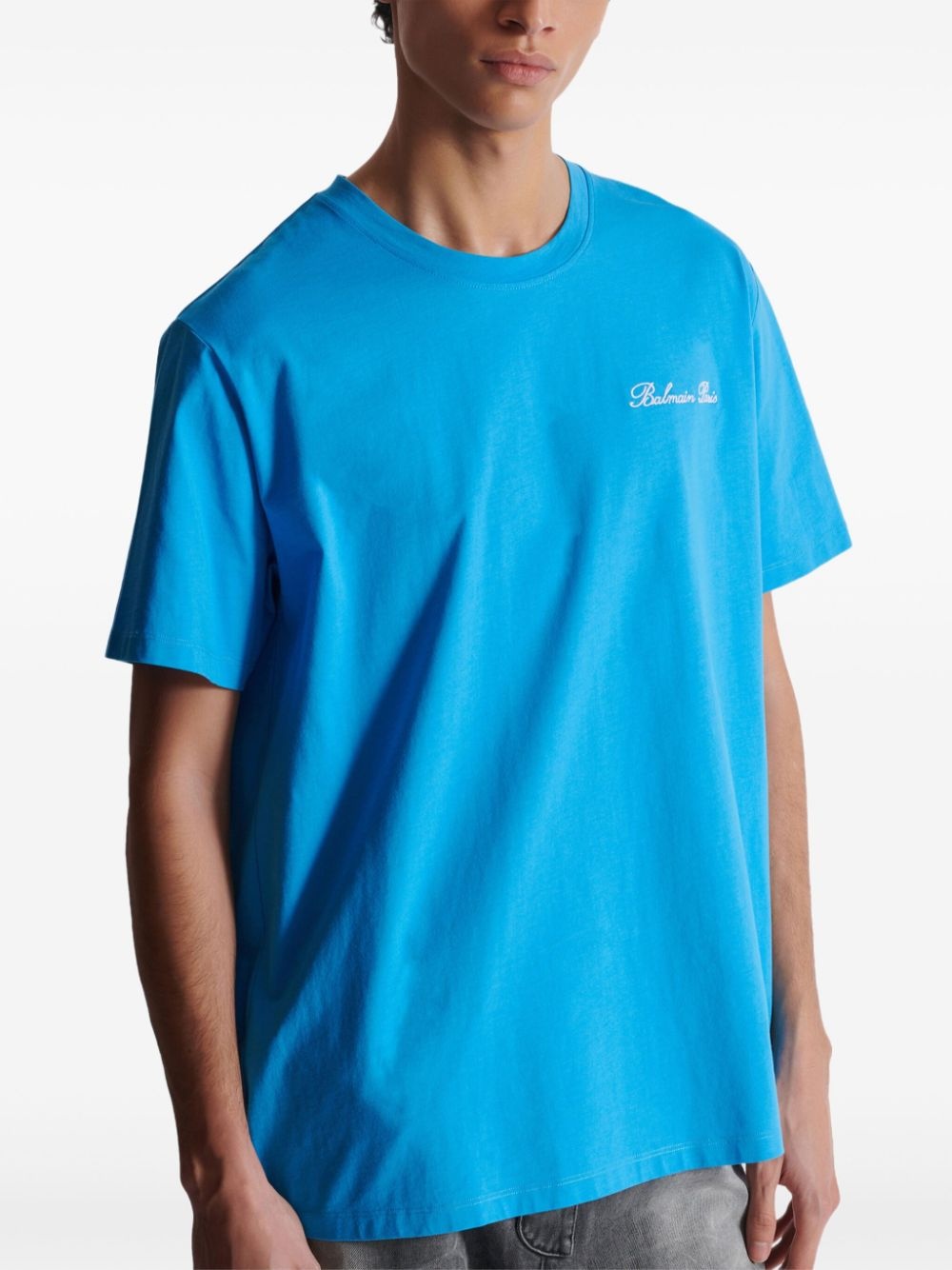 embroidered signature logo t-shirt - 6