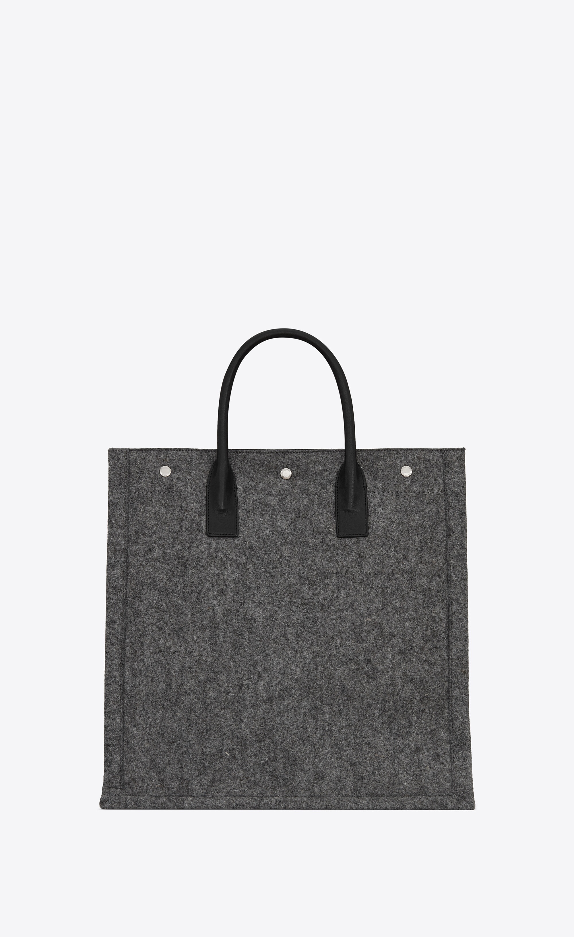 rive gauche north/south tote bag in felt and leather - 2