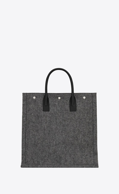 SAINT LAURENT rive gauche north/south tote bag in felt and leather outlook